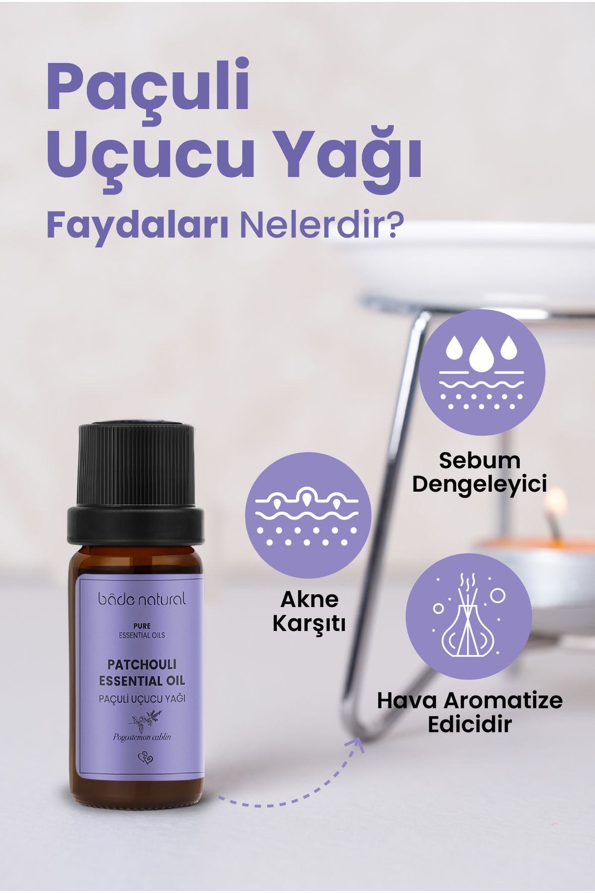 روغن مراقبتی ویرایش پاچولی 100 ٪ خالص 10 میل Bade Natural