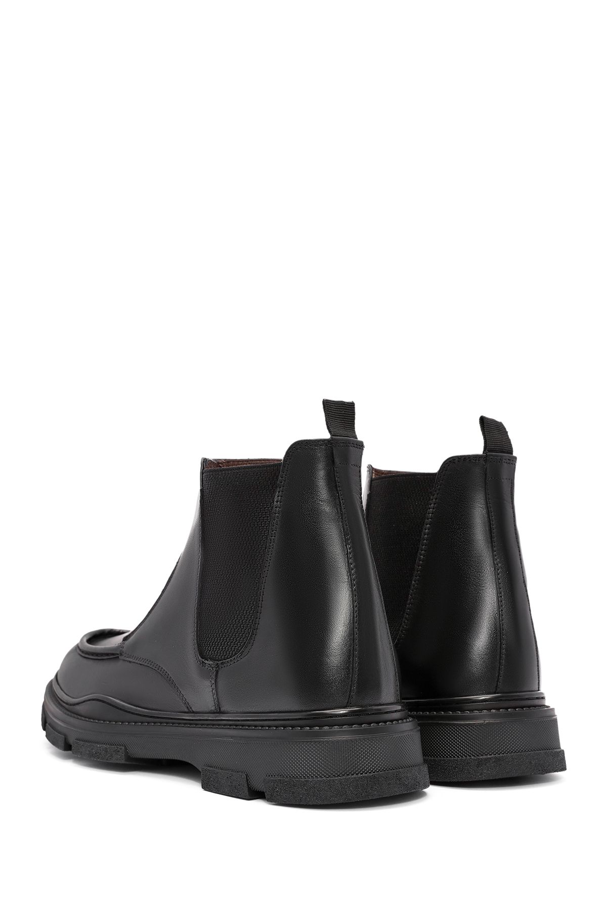 Derimod-Men's Black Leather Chelsea Boots 24Wfd 604418 6