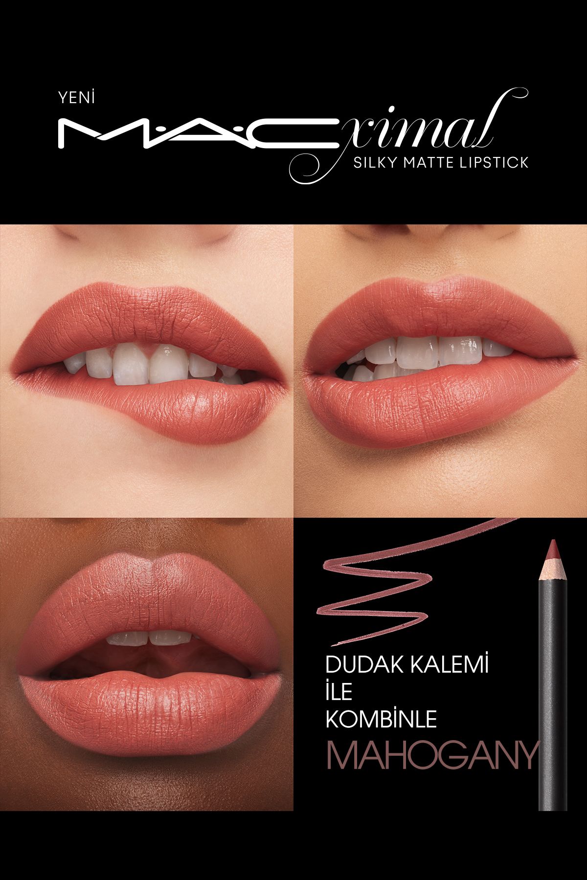 Mac M·A·CXIMAL Silky Matte Lipstick Nemlendirme Etkili Yoğun Renk Sağlayan Ruj - Warm Teddy-5