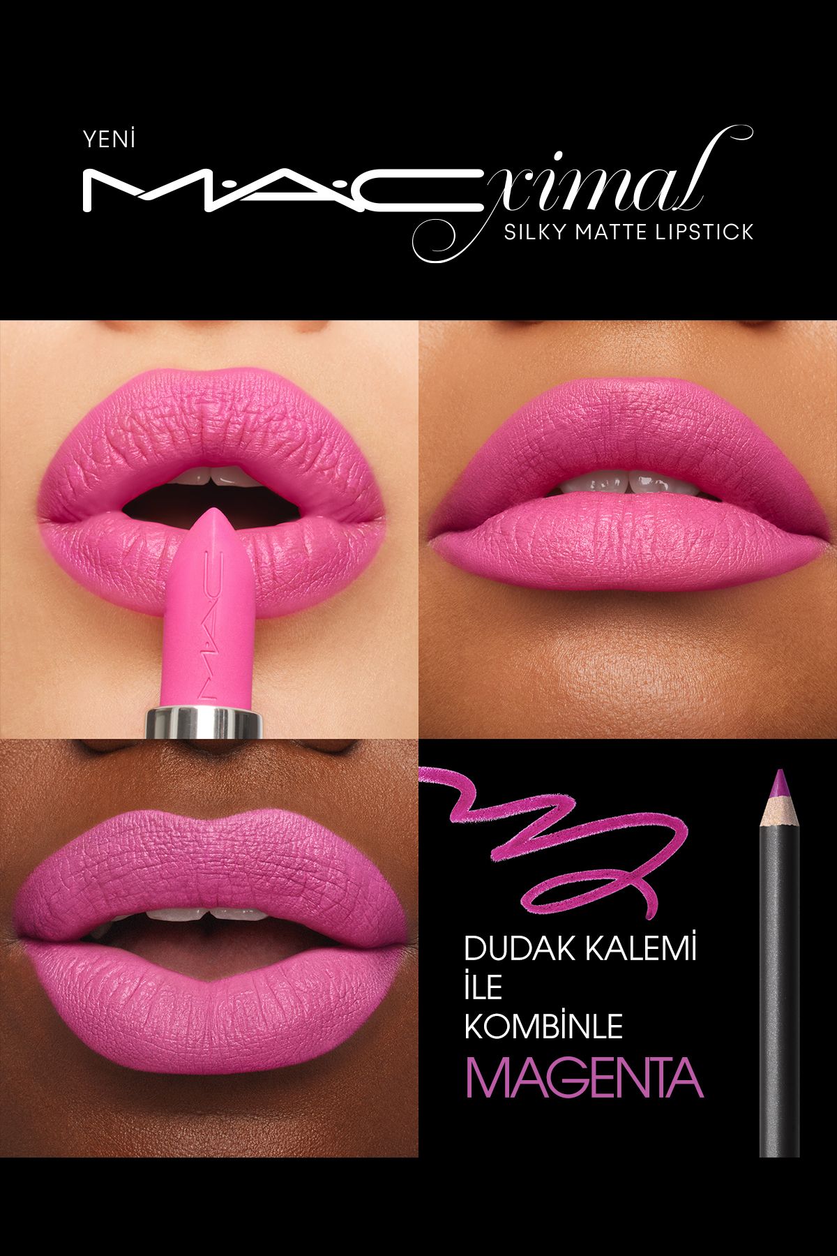 Mac M·a·cxımal Silky Matte Lipstick Nemlendirme Etkili Yoğun Renk Sağlayan Ruj - Candy Yum Yum-5