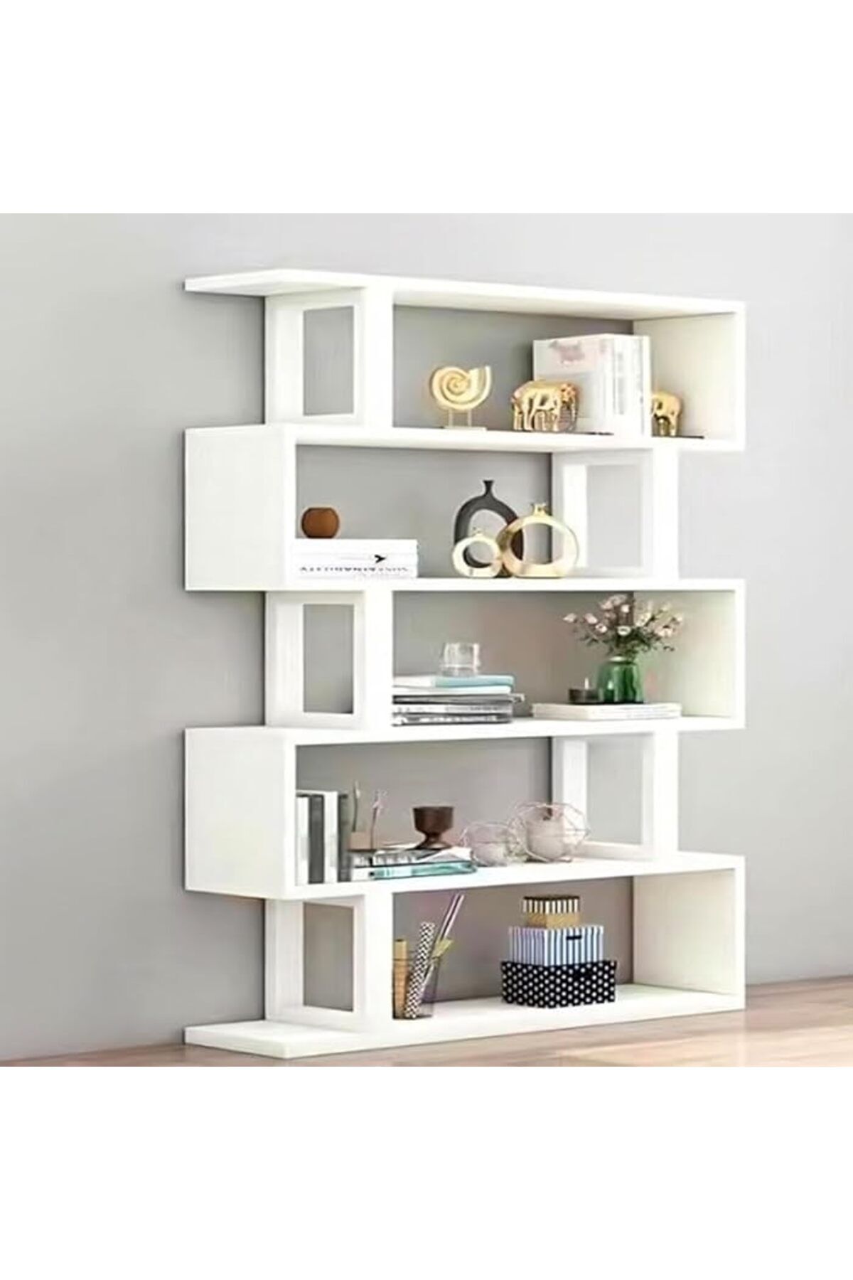 DubaiGallery-Multifunction Unique Multi Tiers Design Floor Standing Display Rack Shelves Bookshelf 60x24x180 cm 3