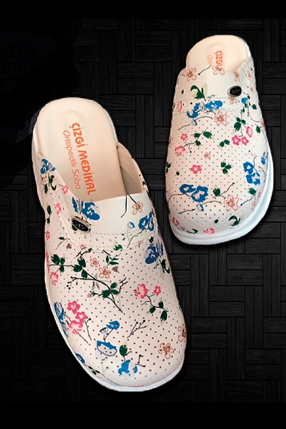 perforé classic floral ladies sabo slippers orthopedic doctor nurse hospital slippers