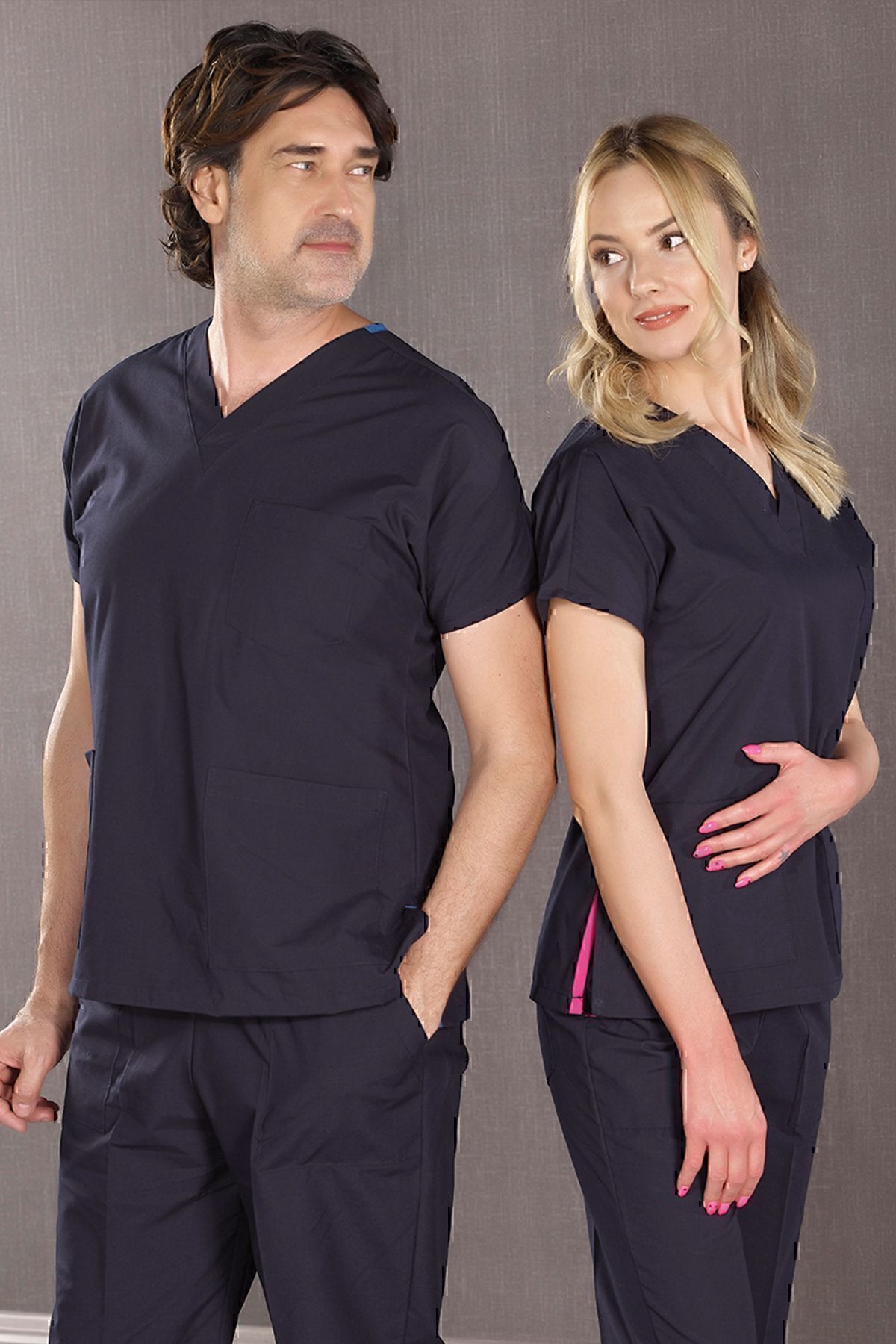 dr greys terikoton navy blue doctor nurse jersey medical jersey surgical suit thin fabric under top