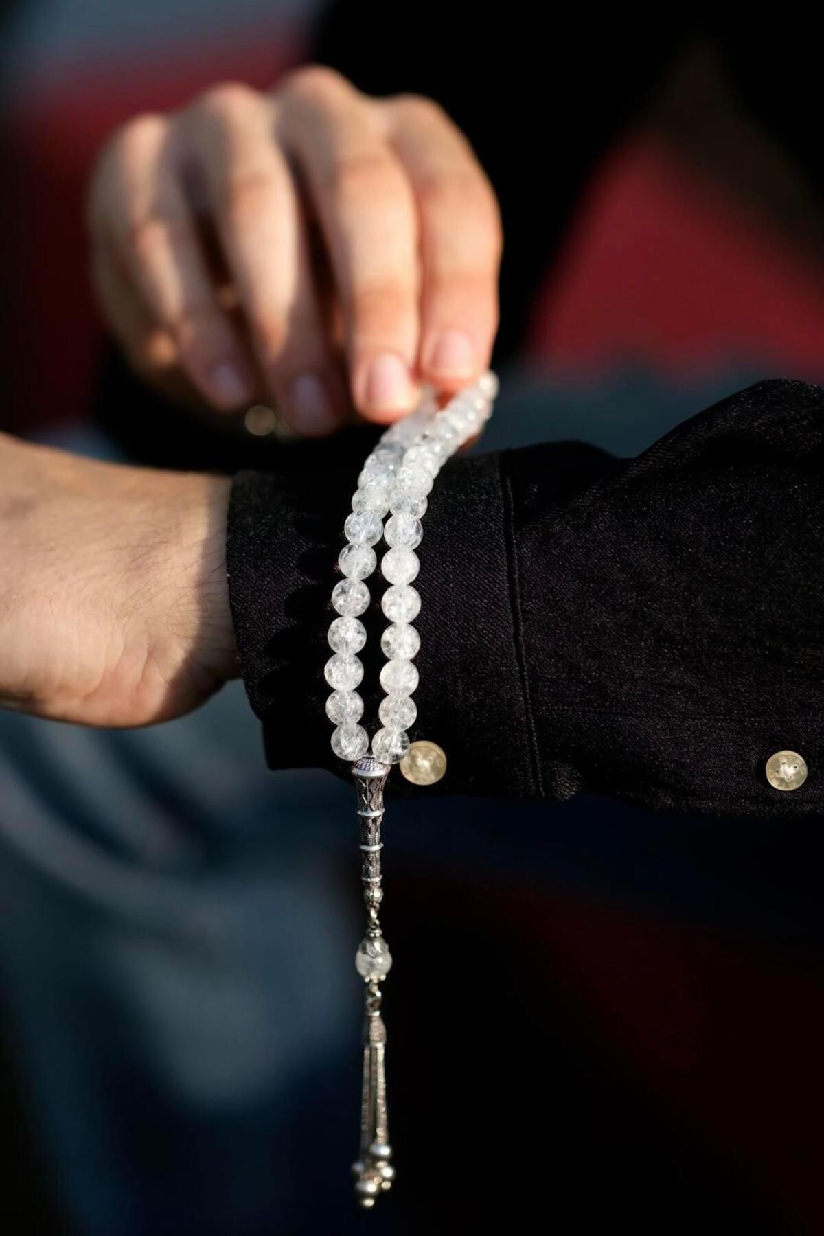dergah tesbih-Necef Stone Silver Design Rosary 3