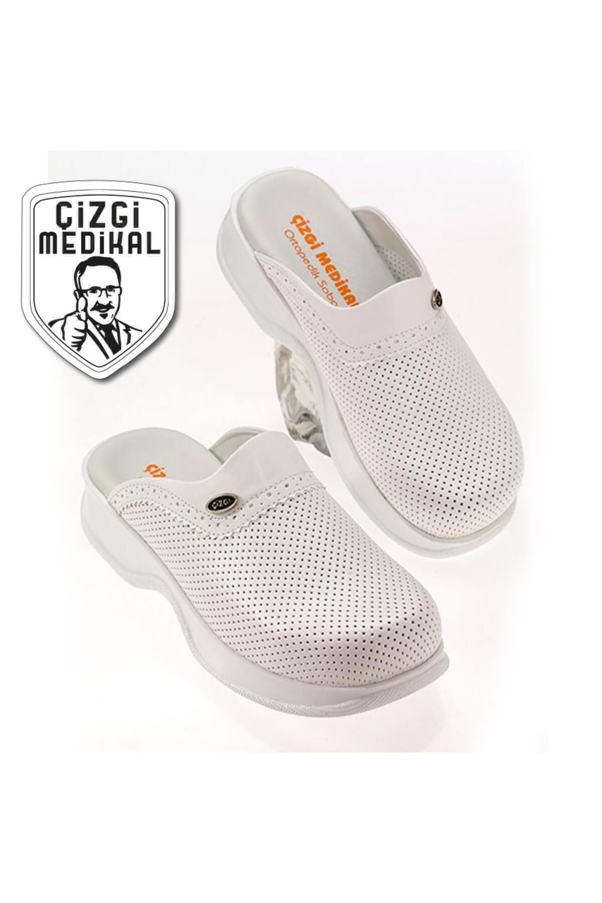 white perforated classic women sabo slippers orthopedic hospital doctor nurse slippers