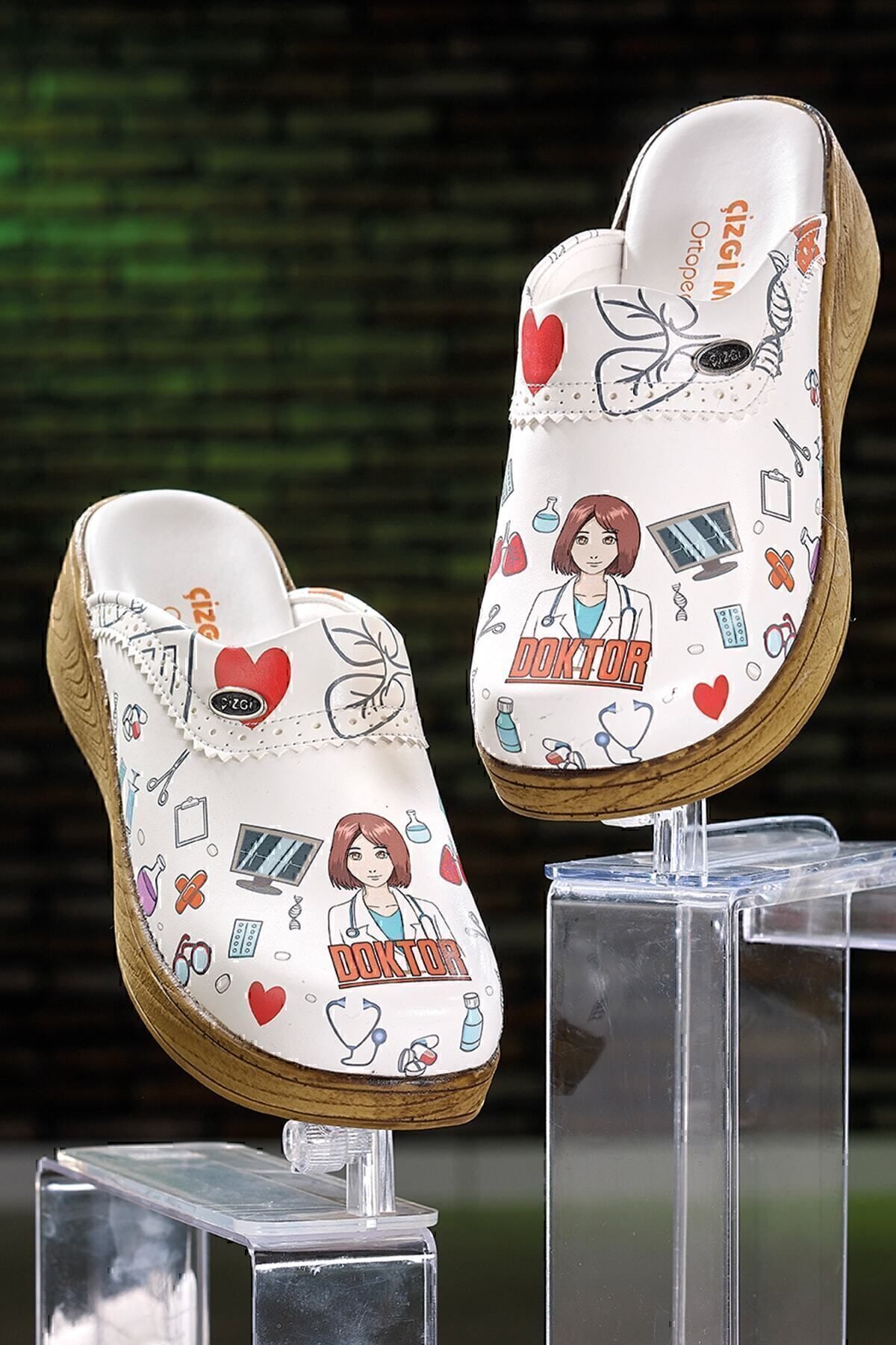 vivocolor doctor pattern pantoufles orthopédiques sabo pour femmes