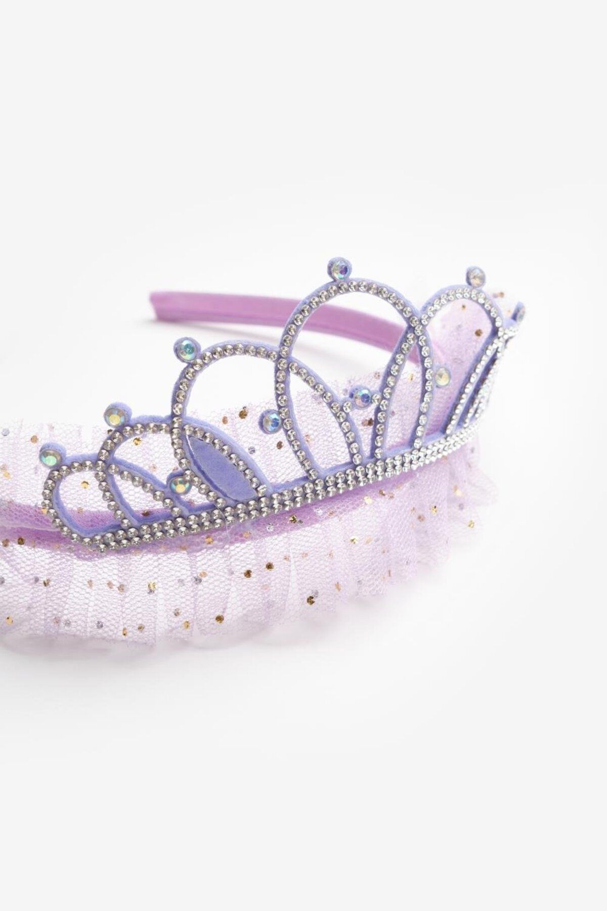 Le Mabelle-Lilac Princess Tulle Stone Detailed Girl's Crown 2