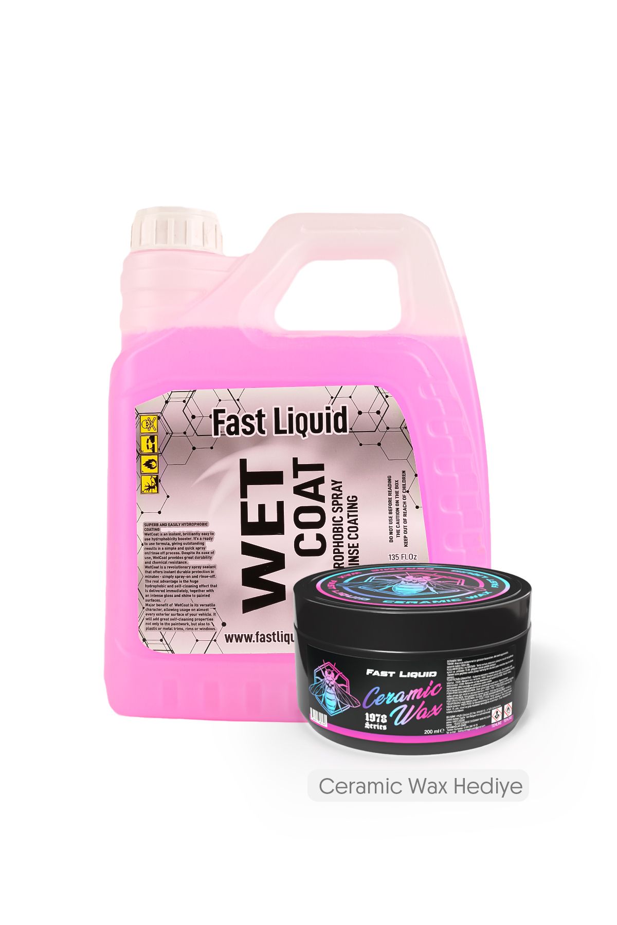 Fast Liquid Hızlı Cila , Wax , Boya Koruma , Islak Cila Seramik Katkılı Wet Coat 4 Lt Yıkama Sonrası Kullanım