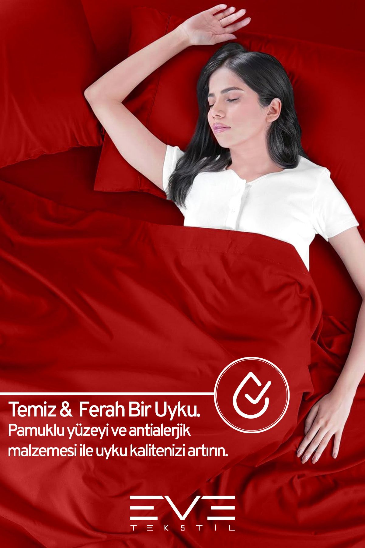 Eve Tekstil-Single Rainforce Fabric Elastic Sheet and Pillow Case Set 5