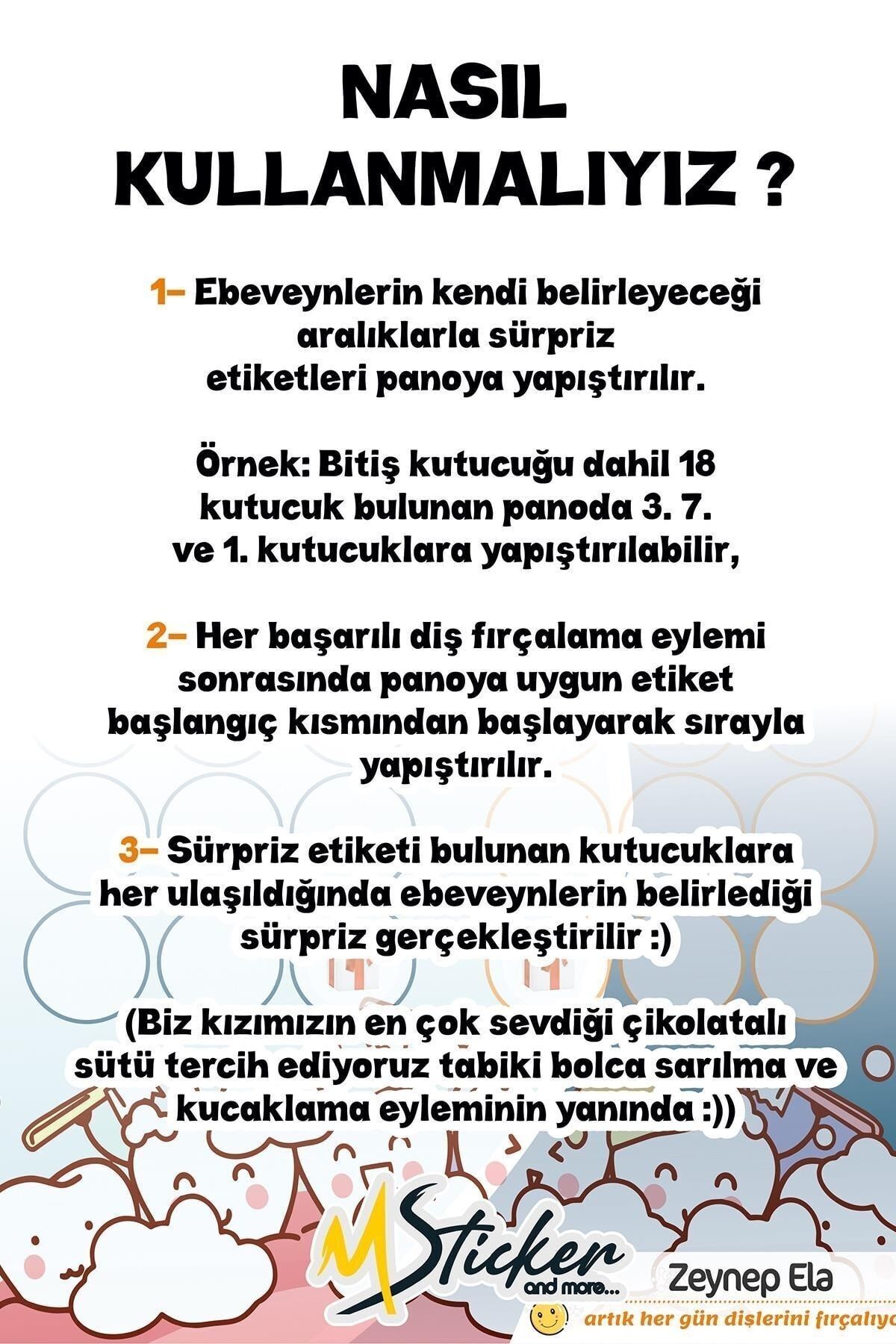 MSticker Çocuklar Için Diş Fırçalama Alışkanlığı Panosu - Diş Fırçalama Takip Çizelge Sticker Panosu fotoğrafı 3 (önizleme)