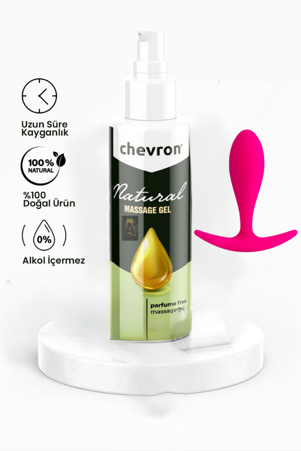 chevron 110 ML Doğal Su Bazlı Extra Kayganlaştırıcı Jel + 7 CM Hub Anal Plug