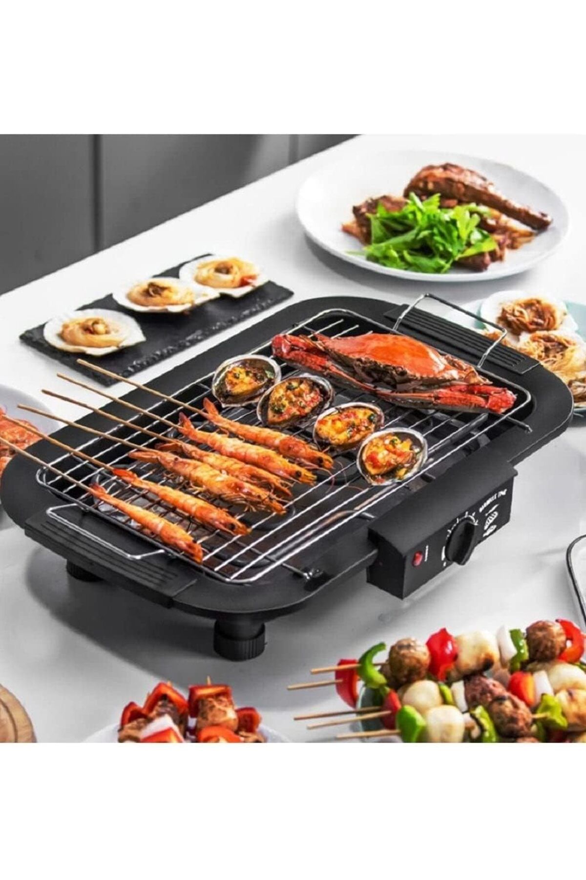 DubaiGallery-Electric barbecue grill, non-stick barbecue machine 5-level adjustable 2000W household electric 3