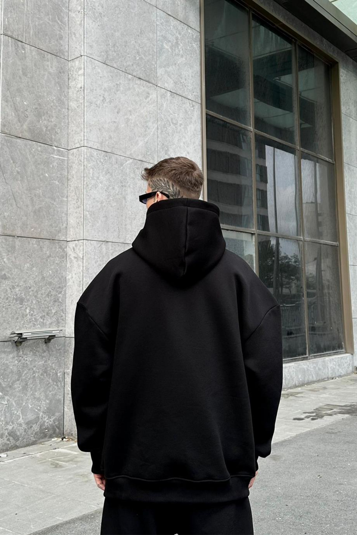 Unisex Siyah Şardonlu Eşofman Takımı — مشکی 267 — تصویر 5 از 6