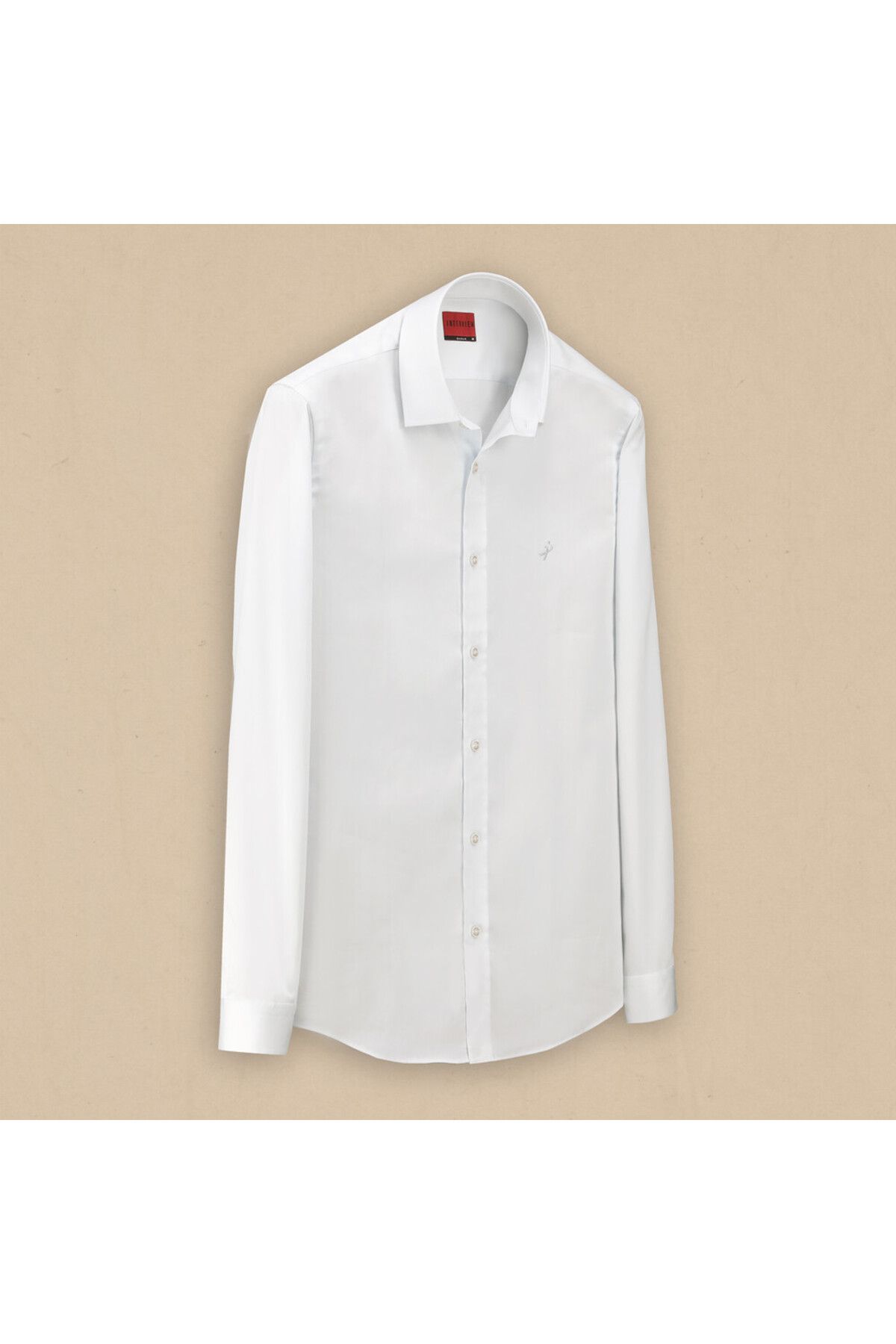 Sarar-Interview Cotton Woven Fabric Slim Fit White Shirt 1