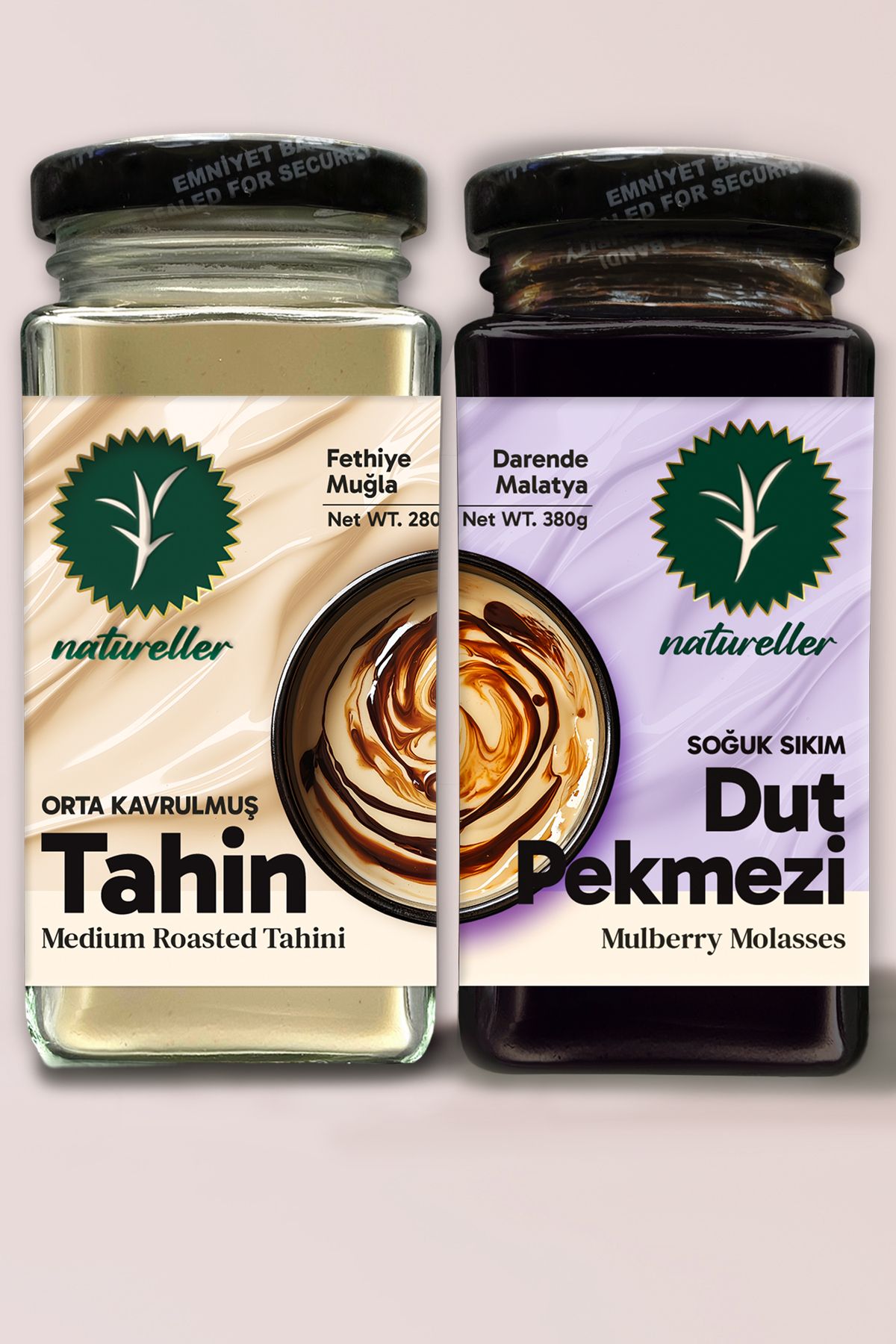 Natureller Fethiye Tahini 280gr Malatya Dut Pekmezi 380 gr