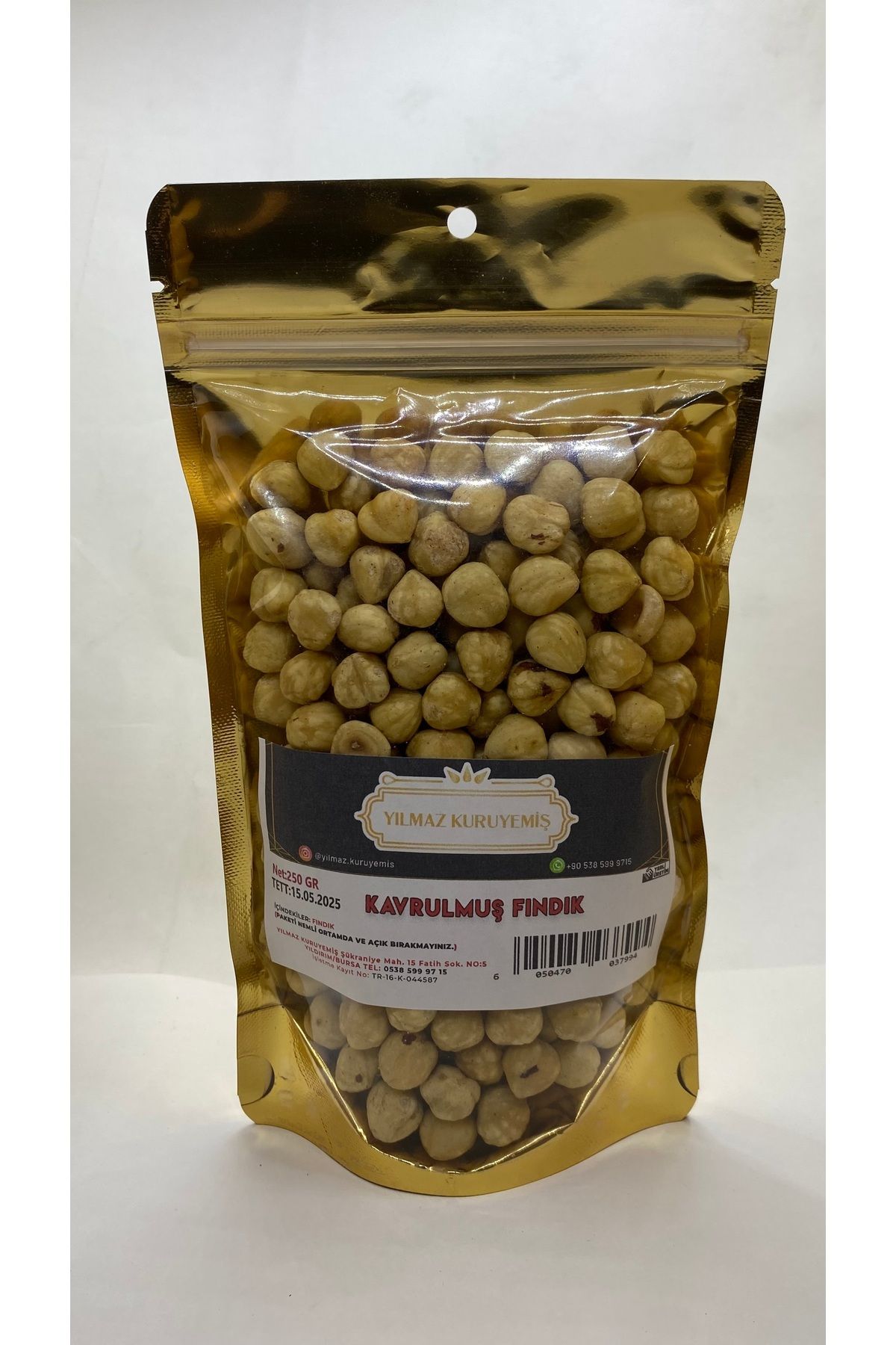 YILMAZKURUYEMİŞ KAVRULMUŞ FINDIK 250 GR