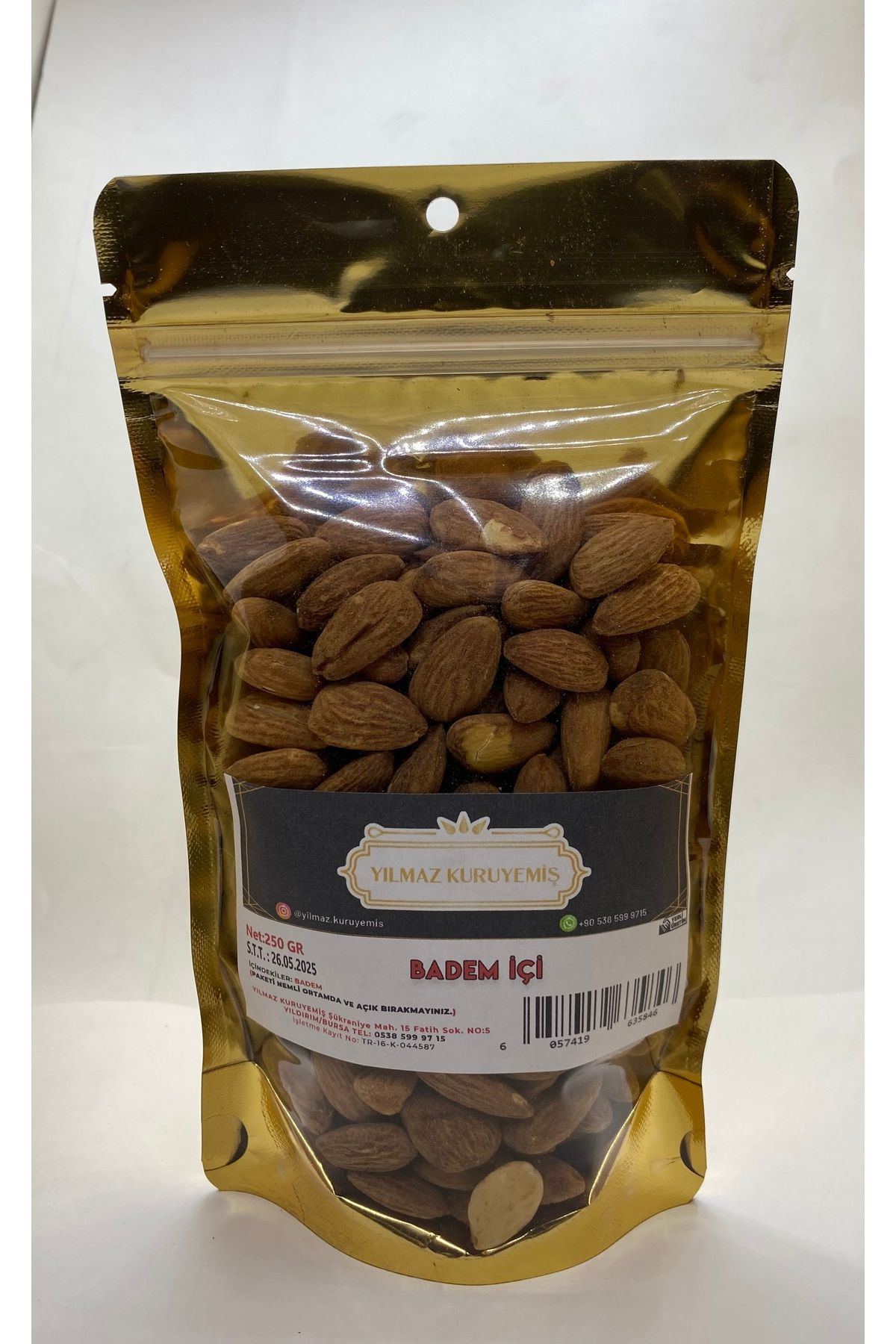 YILMAZKURUYEMİŞ Kavrulmuş Badem 250 gr