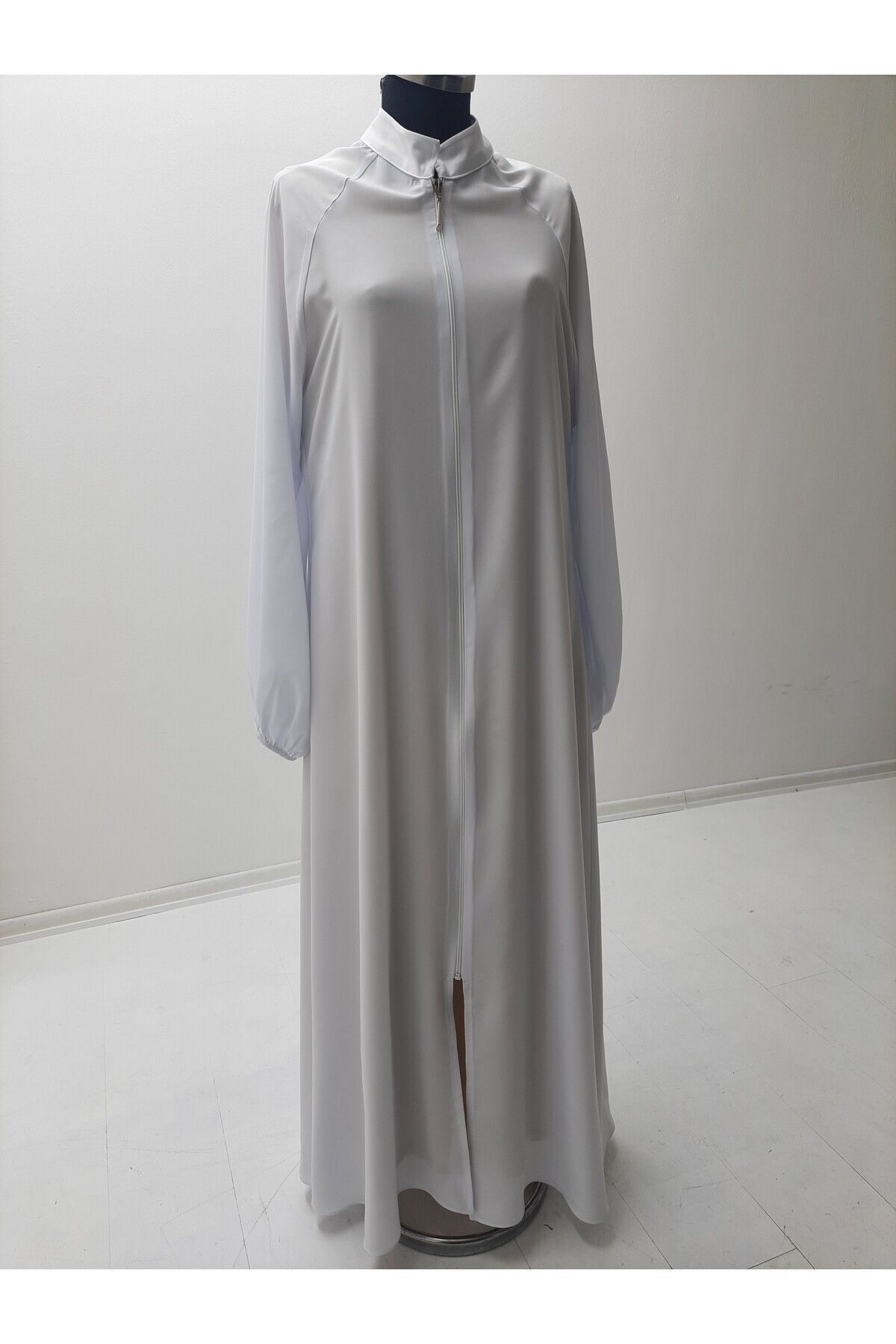 GigiTex-Cream White Ecru - Hajj-Umrah-Namaz Feracesi Chiffon-Medineipe-Viscose Regular Size 36-46 Length 1.45 cm 2