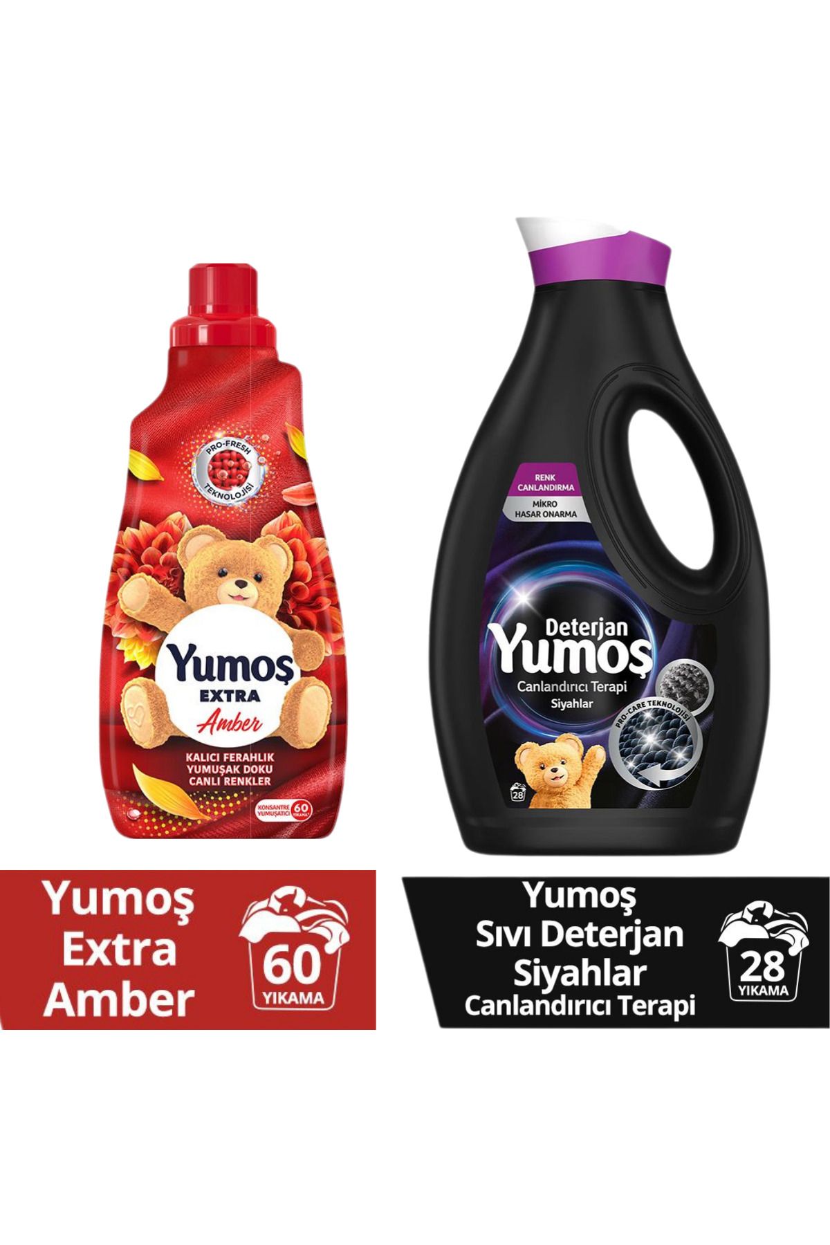 Yumoş Extra Amber Konsantre Yumuşatıcı 1440 ml - Sıvı Bakım Deterjanı Siyahlar 1690 Mlx1