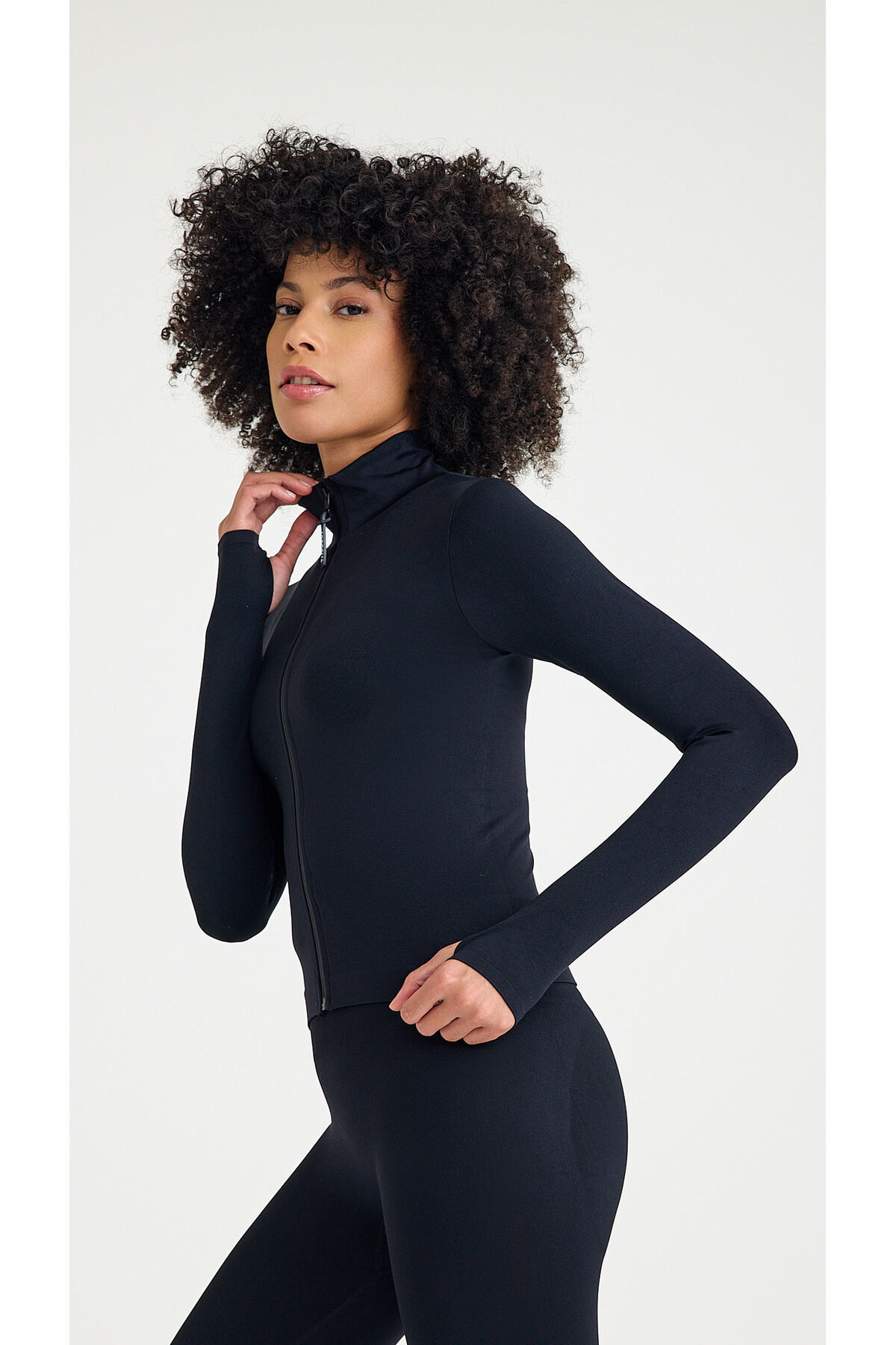 Tria Body Seamless, fermuarlı , parmak geçmeli spor ceket üst görsel 7