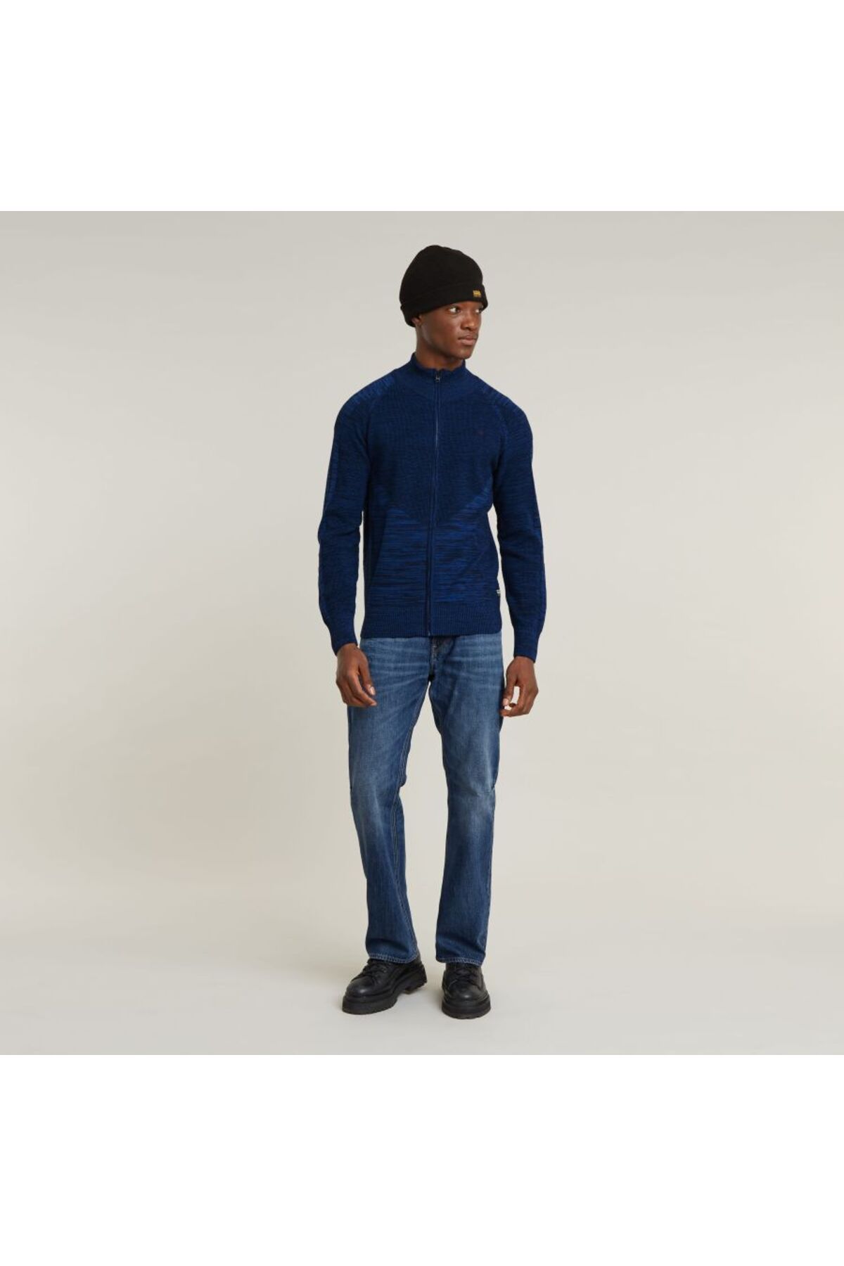 G-STAR RAW-Stylish Sweatshirt with Knitwear Collar 3