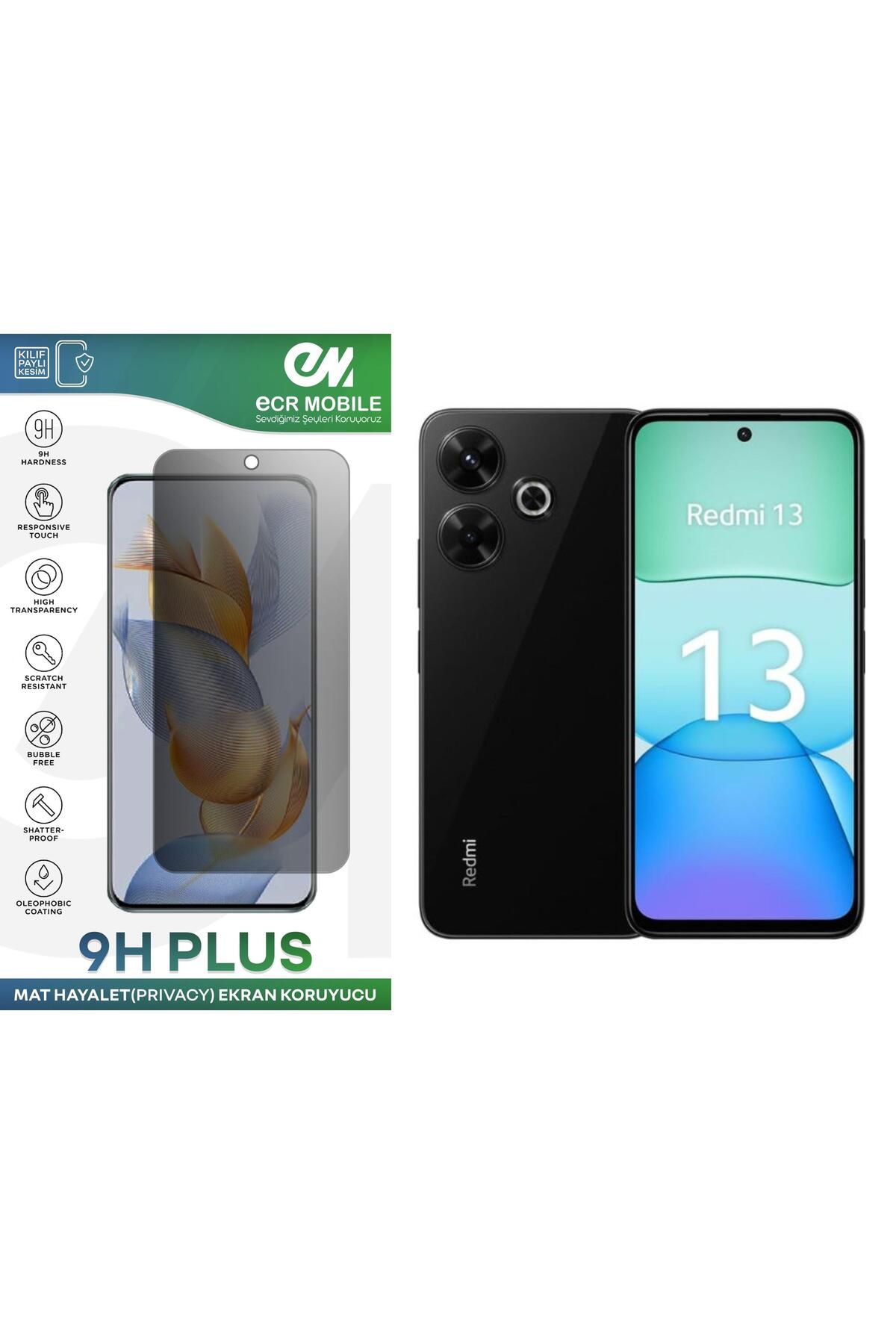 Redmi 13 Screen Protector Fully Compatible 9H Flexible Nano Unbreakable GHOST(Privacy)