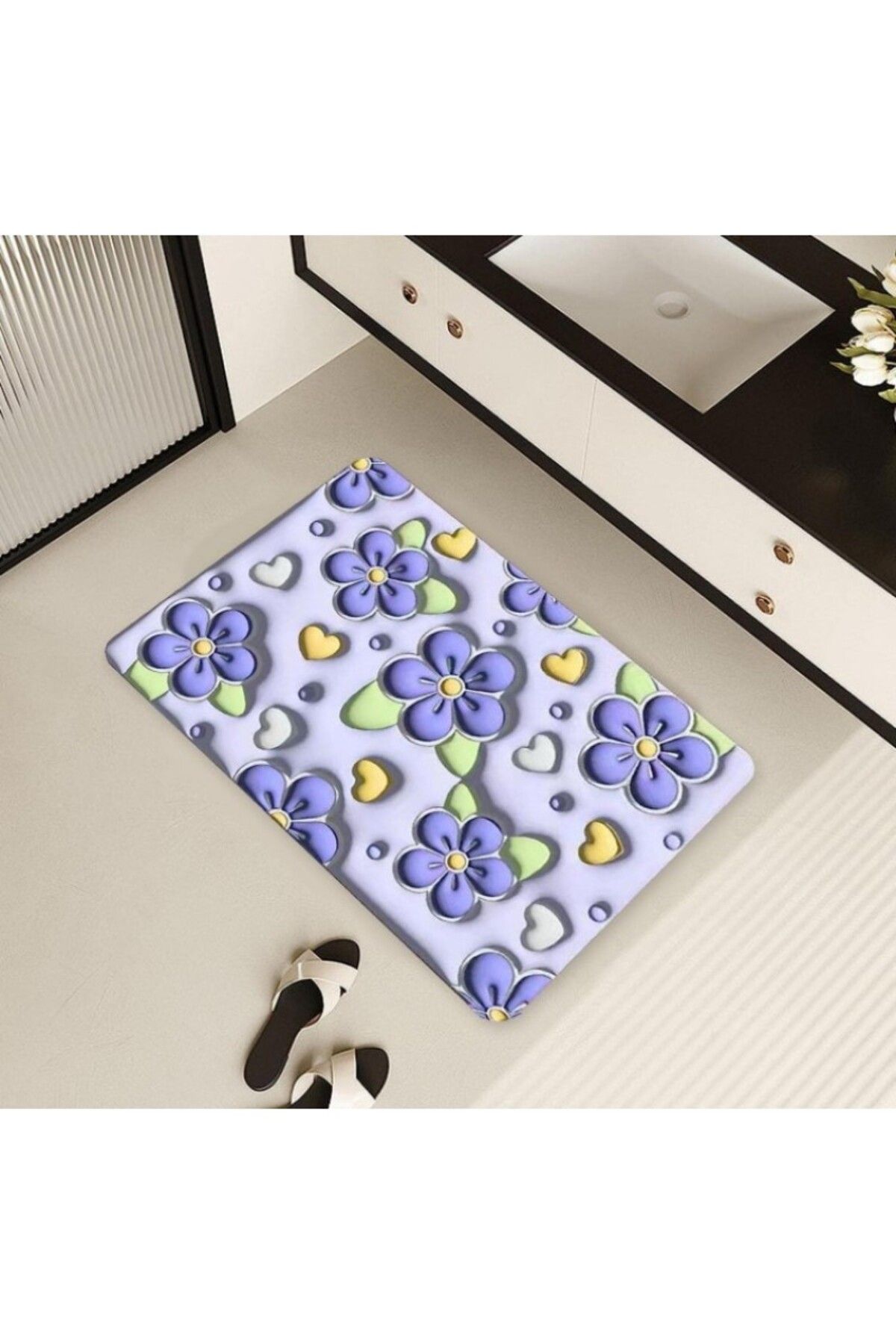 STARSTUFFS-Ultra Absorbent 3D Floral Bath Mat 6