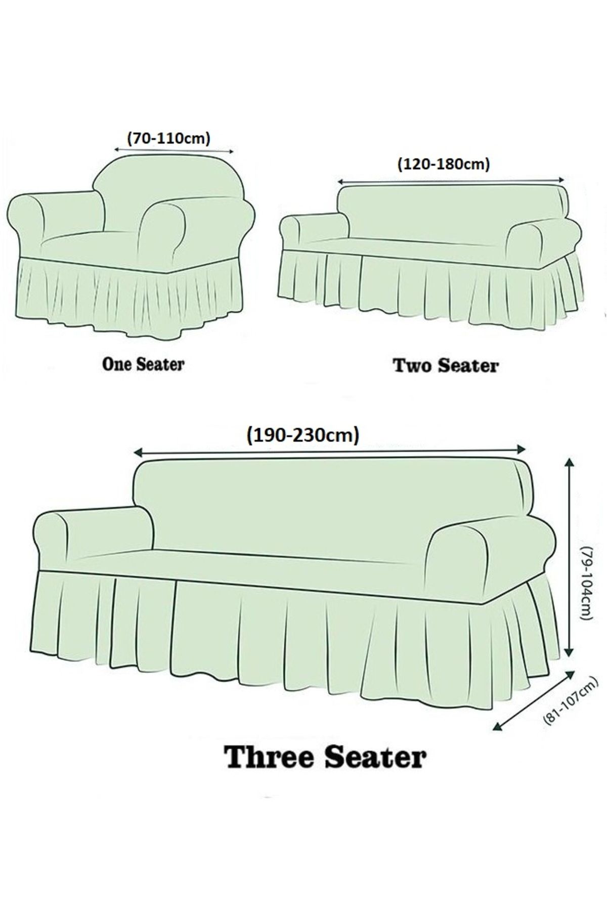 Evory Home-Sofa Cover Jacquard 4 Pieces Set of 7 Seater (3+2+1+1) Slip Resistant Furniture Protector 3