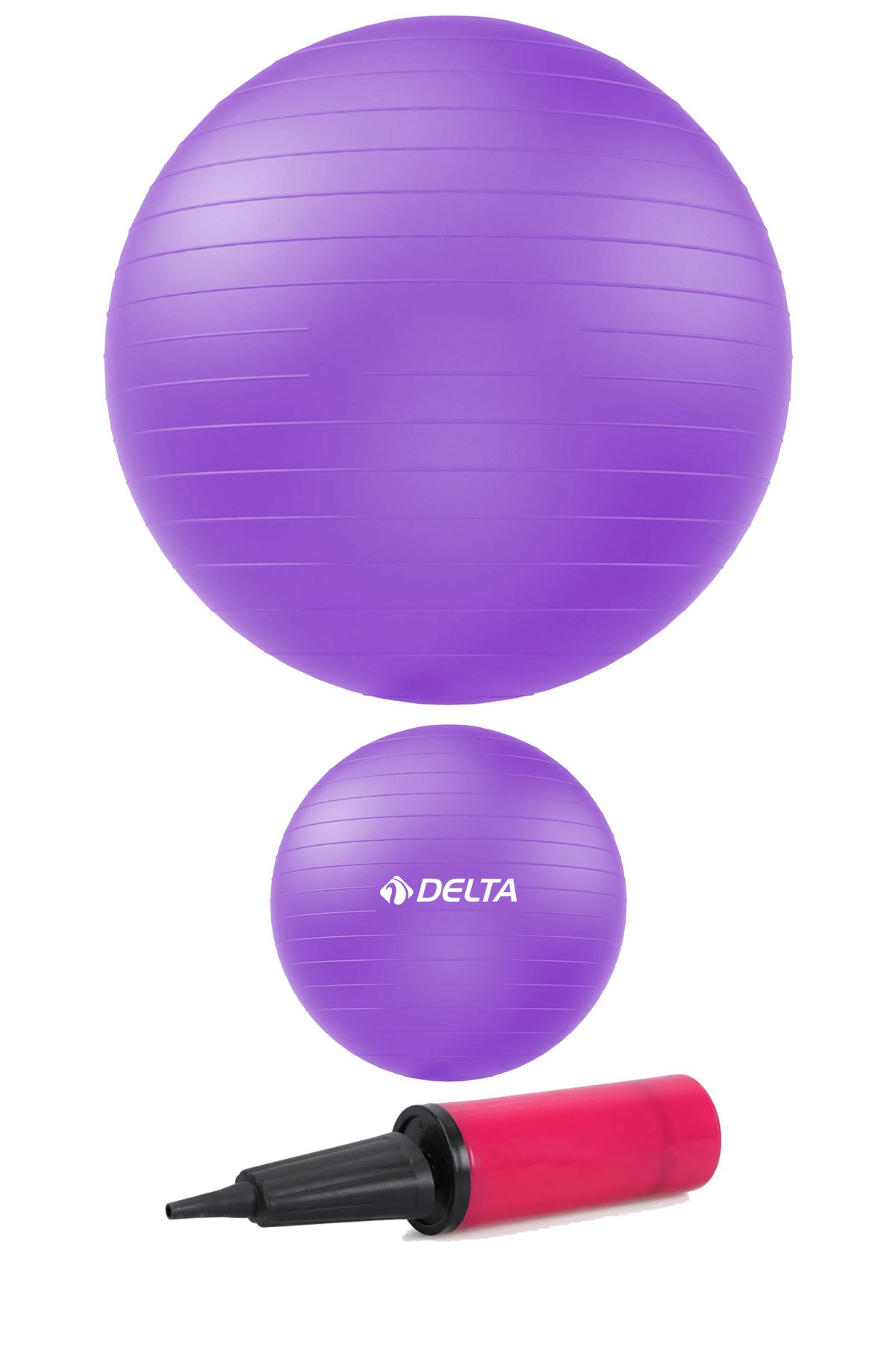 Elya Pilates 65 cm ve 20 cm Pilates Topu Seti + Çift Yönlü Pompa - Yoga, Pilates, Denge Egzersizi