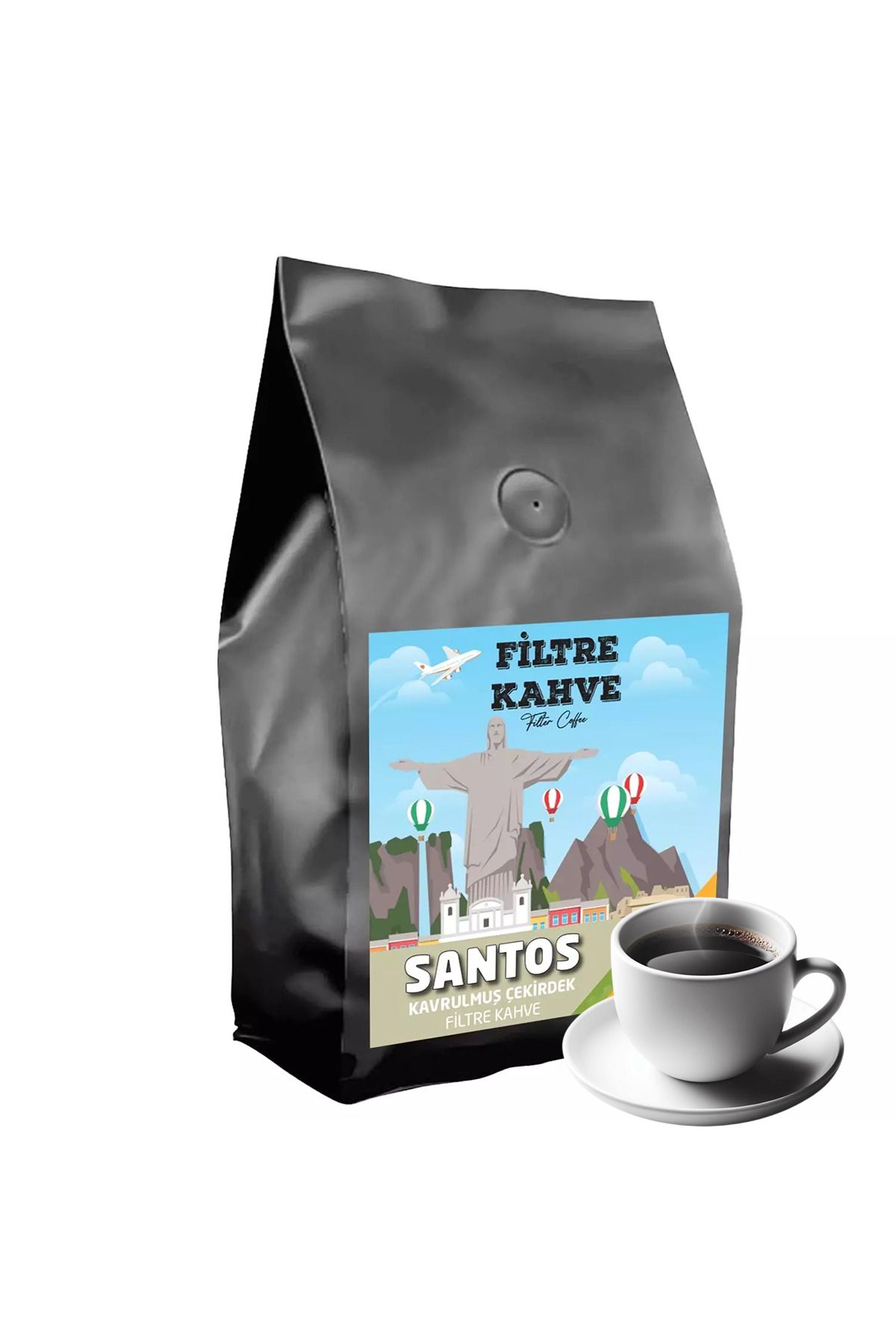 OrdoVeni Santos Kavrulmuş Çekirdek Filtre Kahve 250 Gr- Geleneksel Lezzet, Taze Ve Pratik - Coffee