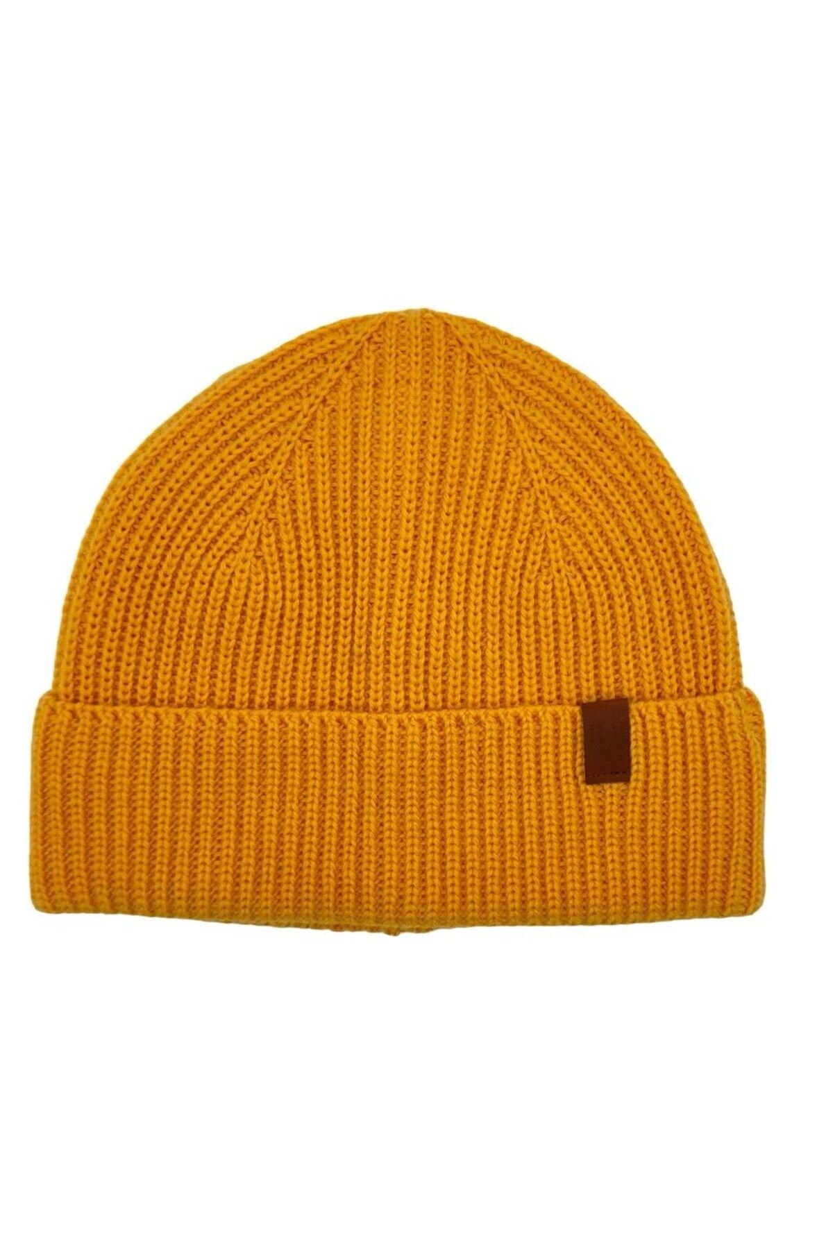 NORFOLK-Yellow Norwick Merino Wool Beret 1