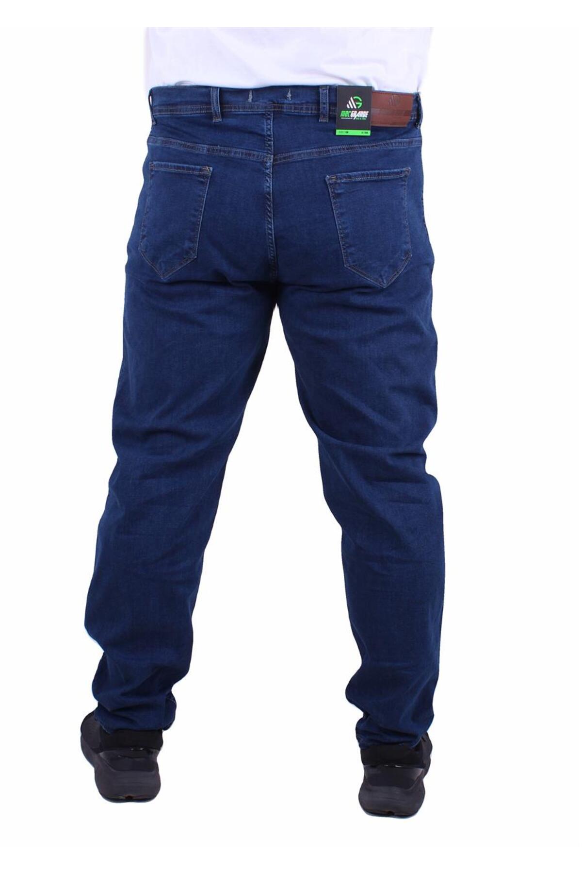 MocGrande Büyük Beden Kot Pantolon Power Lycra Madrid 11900 Koyu Mavı görsel 5