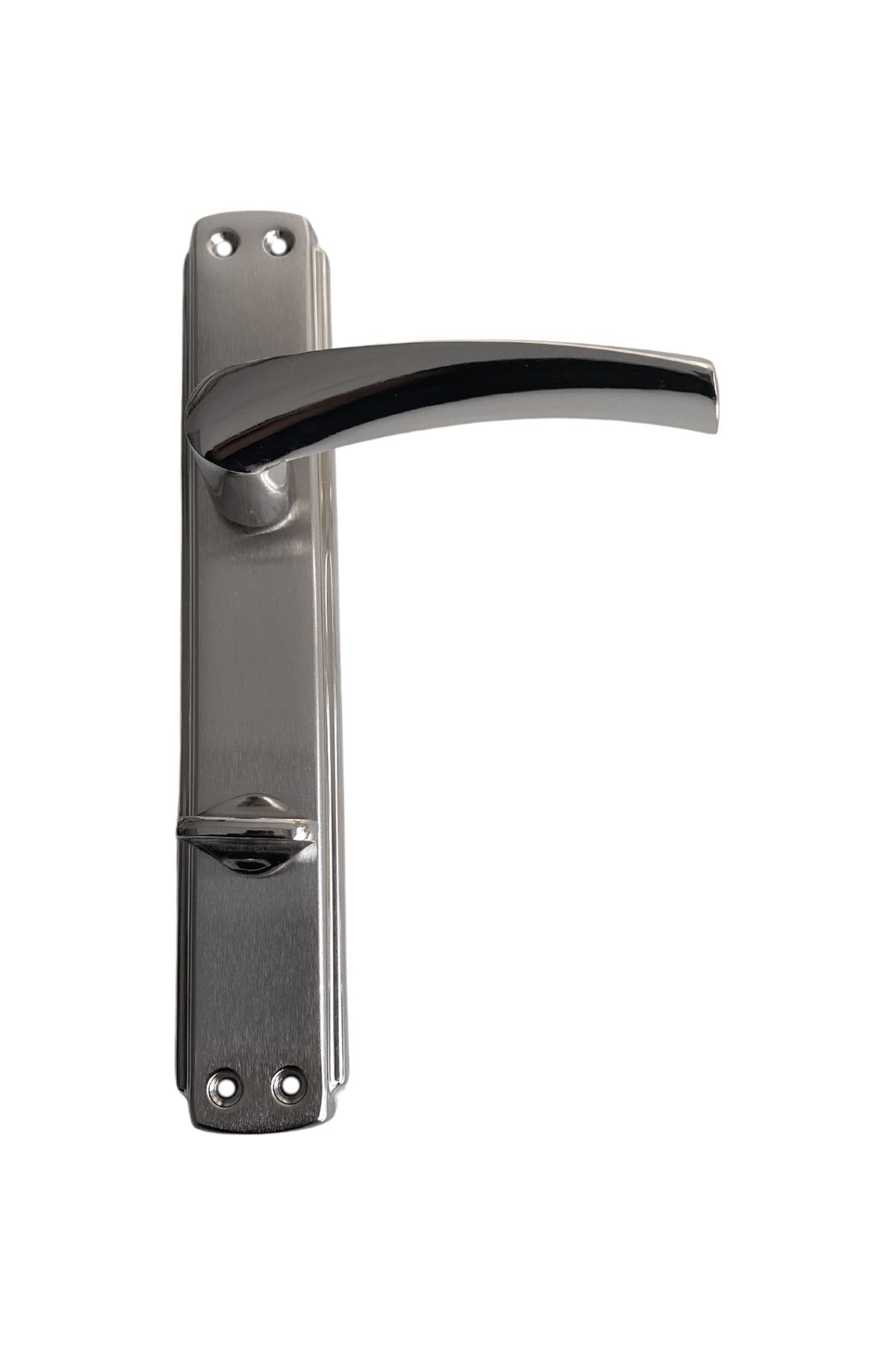 ÖZCANLAR KİLİT-Sparrow Bravo Chrome Door Handle Toilet(Wc) and Bathroom Door Handle Mirrored One Door Wc(1 Set)(Left) 1