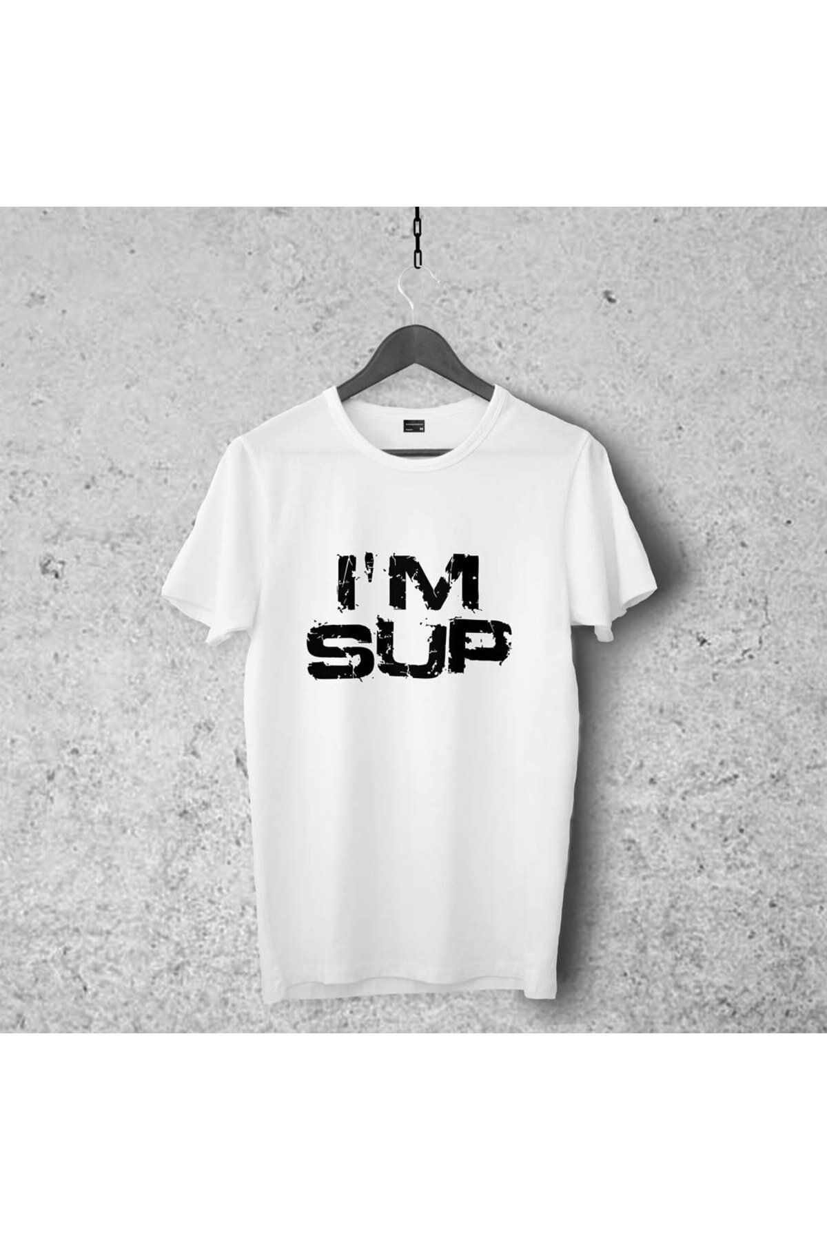 Pisa Art I'm Sup Tasarımlı Tshirt 001, Unisex Premium Kalite Çatlama Solma Yapmayan Baskılı Tshirt