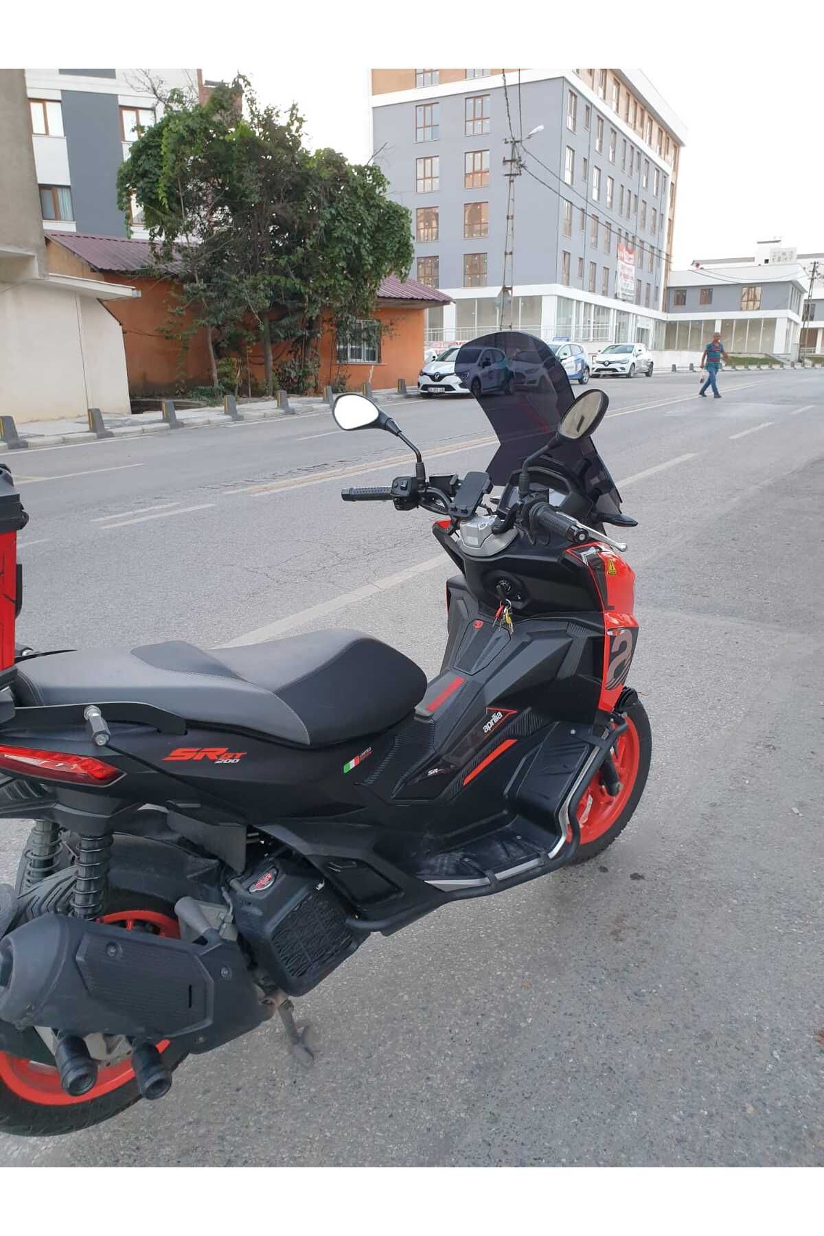 Aprilia SR GT 200 Siperlik Ön Cam 2021-2025 Model 58cm Siyah Renkli 4mm