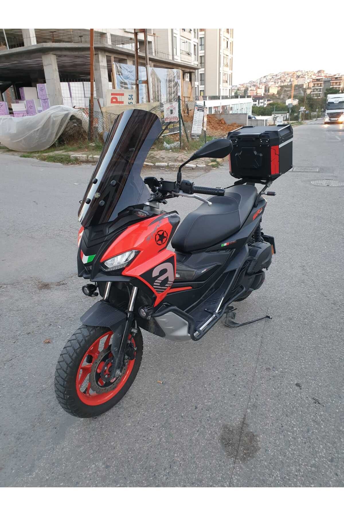 Aprilia SR GT 200 Siperlik Ön Cam 2021-2025 Model 58cm Siyah Renkli 4mm