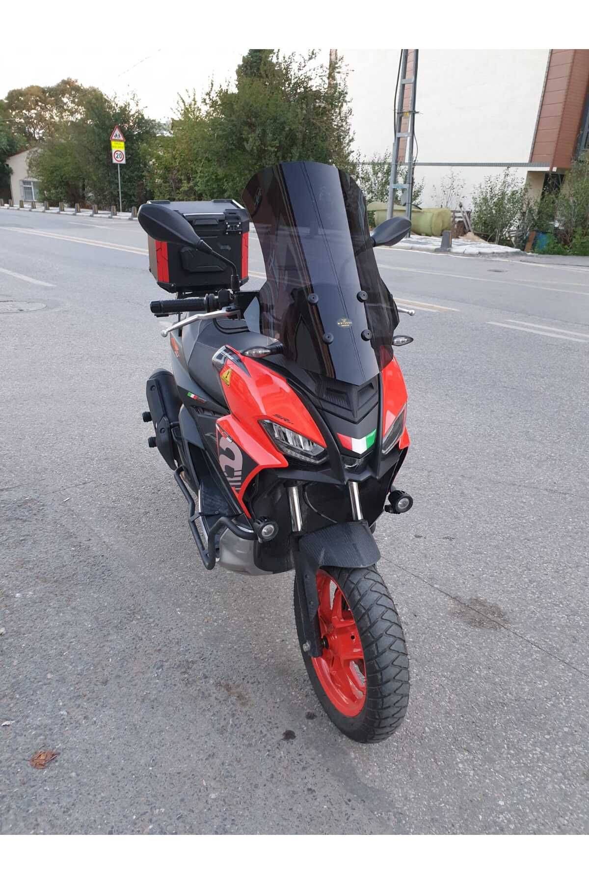 Aprilia SR GT 200 Siperlik Ön Cam 2021-2025 Model 58cm Siyah Renkli 4mm