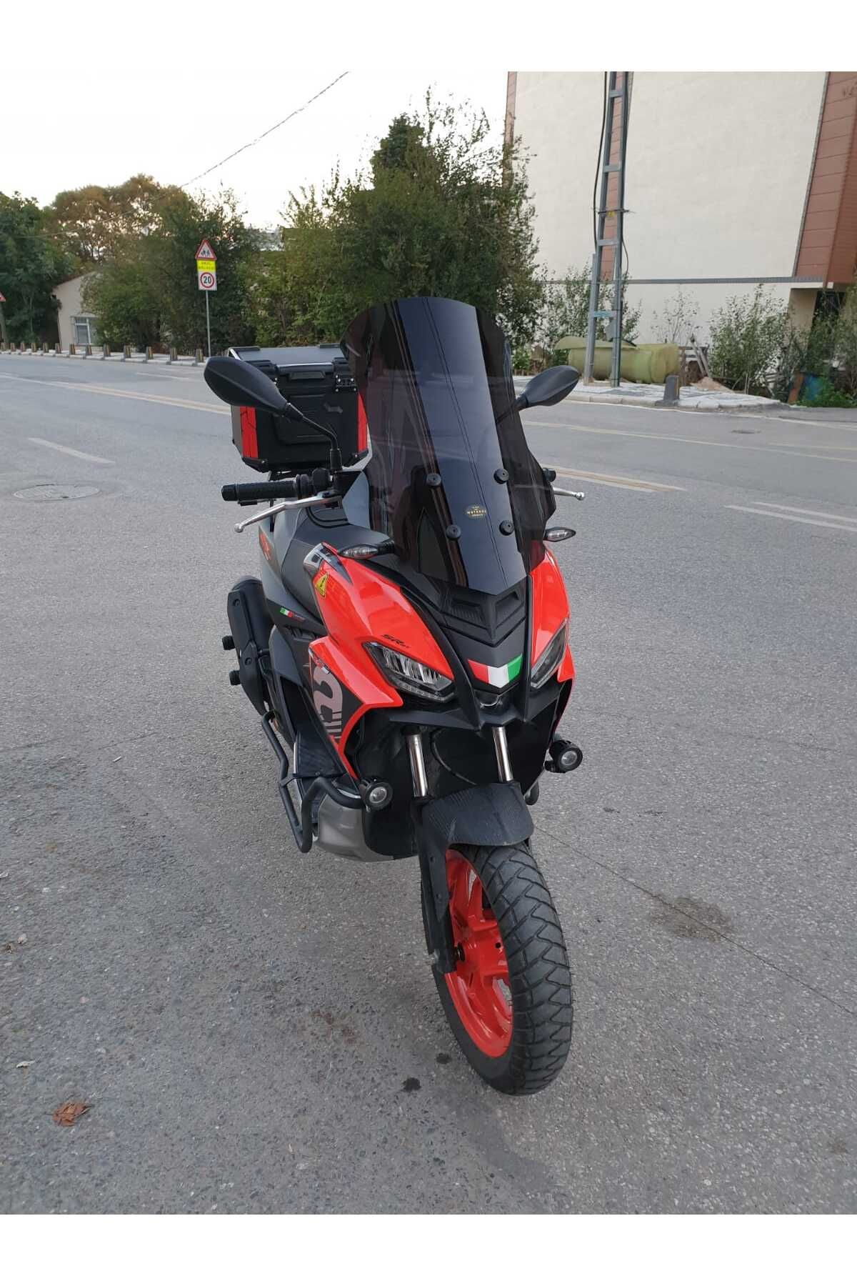 Aprilia SR GT 200 Siperlik Ön Cam 2021-2025 Model 58cm Siyah Renkli 4mm