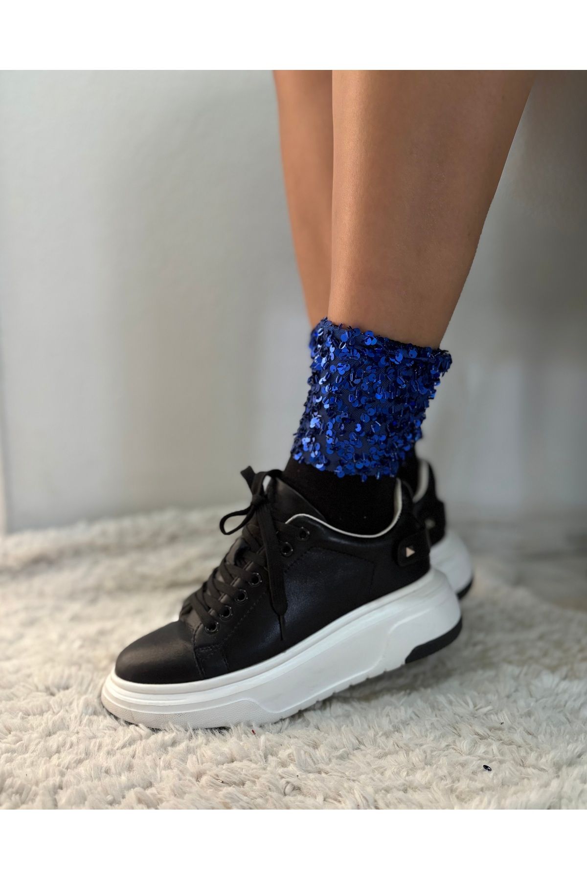DİLARRA Μαύρες Κάλτσες Με Παγιέτες Navy Blue für Young Γυναίκα - Standard