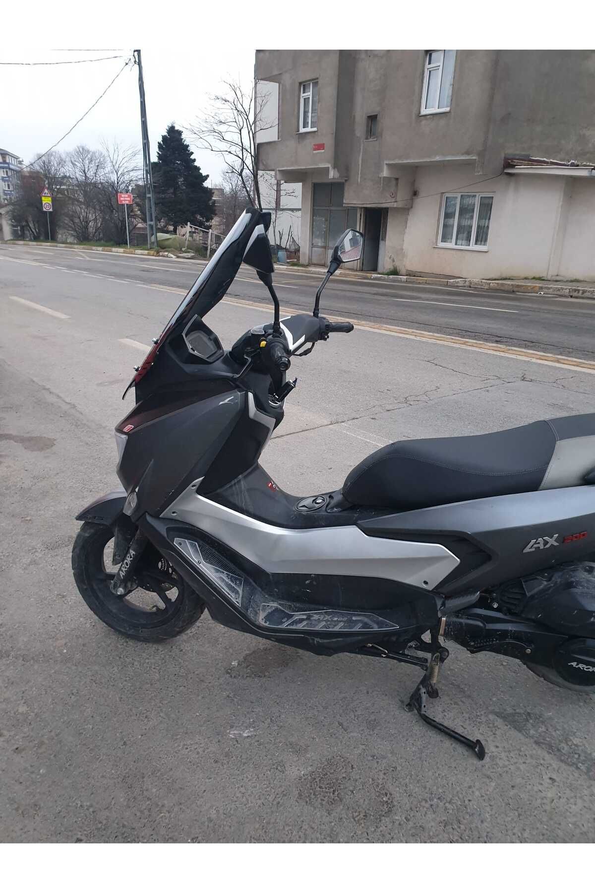 Arora ZRX 200 Siperlik Ön Cam 2022 Model 75cm Siyah Renkli 4mm UZUN CAM
