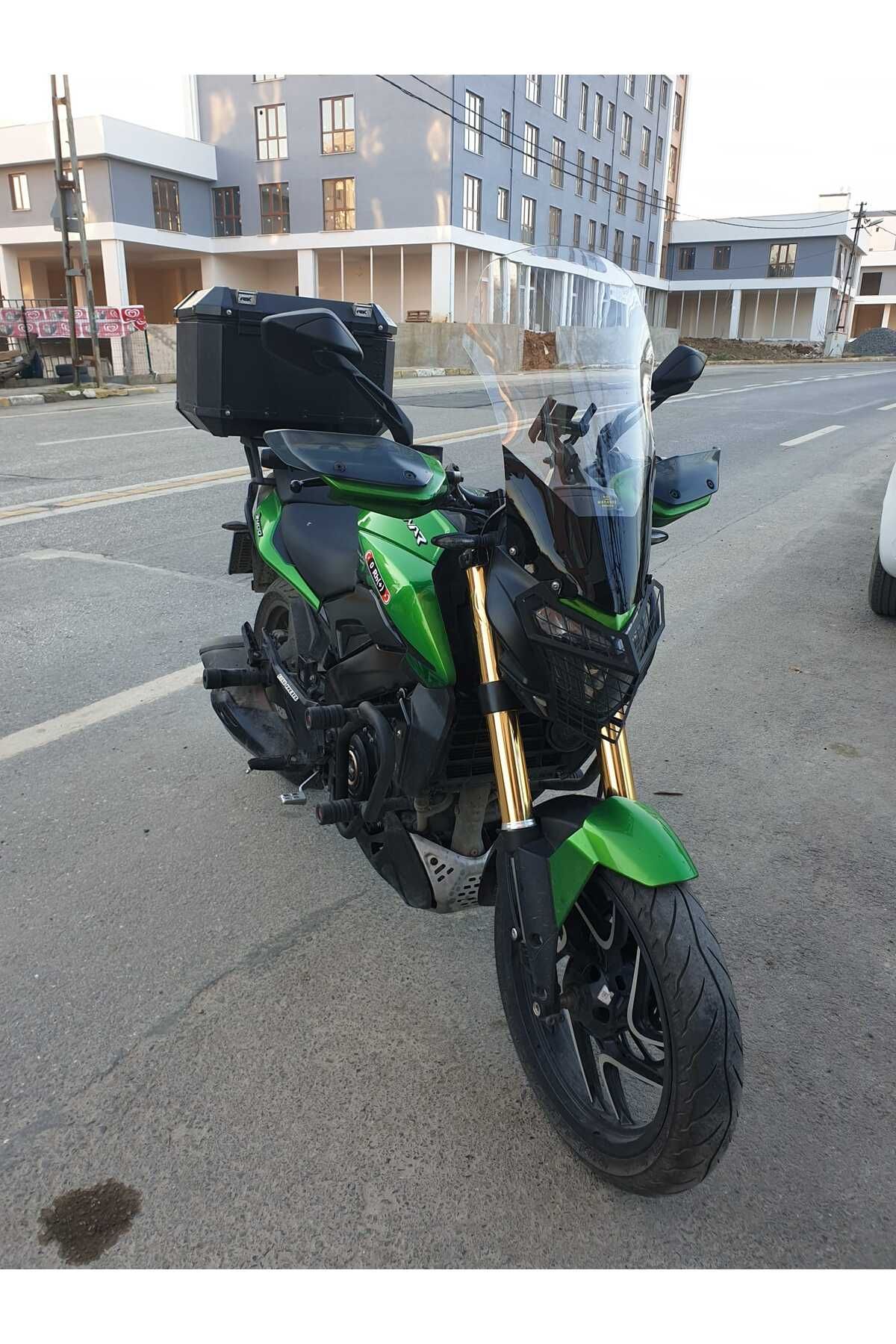 Bajaj Dominar 400 Siperlik Ön Cam 2017-2025 Model 58cm Şeffaf Renkli 4mm ORTA BOYLU CAM