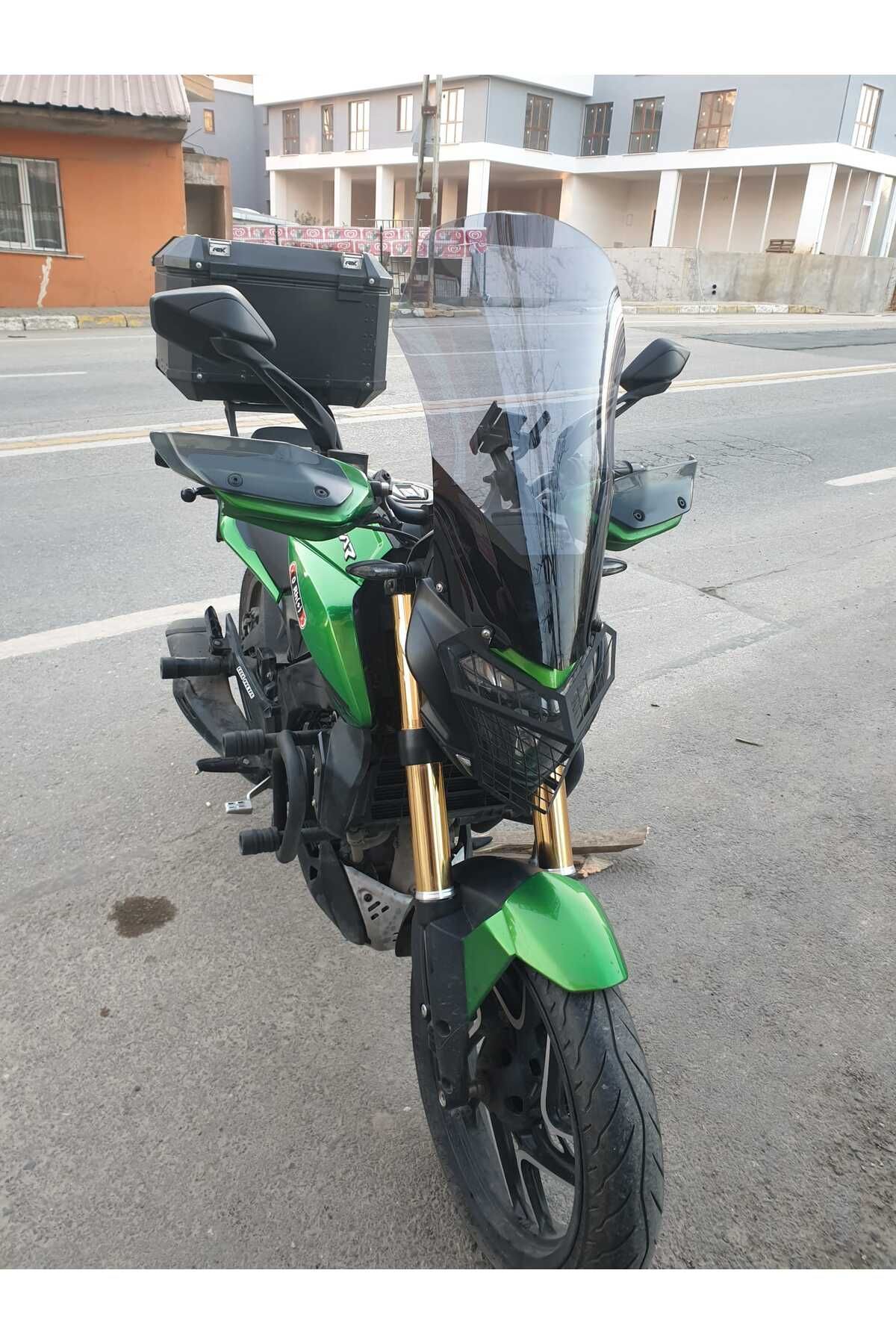 Bajaj Dominar 400 Siperlik Ön Cam 2017-2025 Model 58cm Füme Renkli 4mm ORTA BOYLU CAM