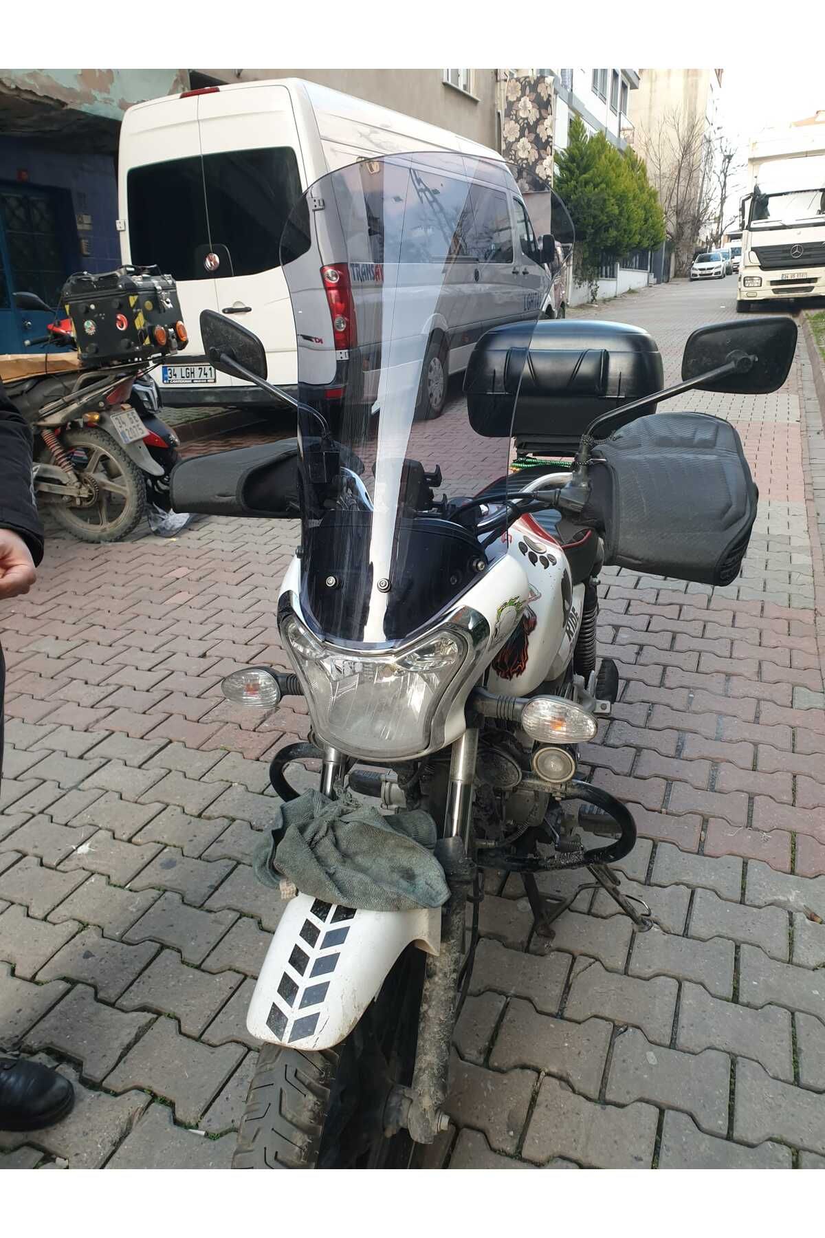 Bajaj V15 Siperlik Ön Cam 2017 2018 Model 57cm Füme Renkli 4mm ORTA BOYLU CAM