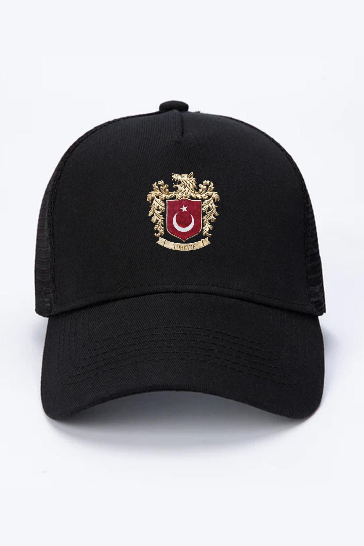 Tshirthane-Turkish Wolf National Arma Black Mesh Cap 1