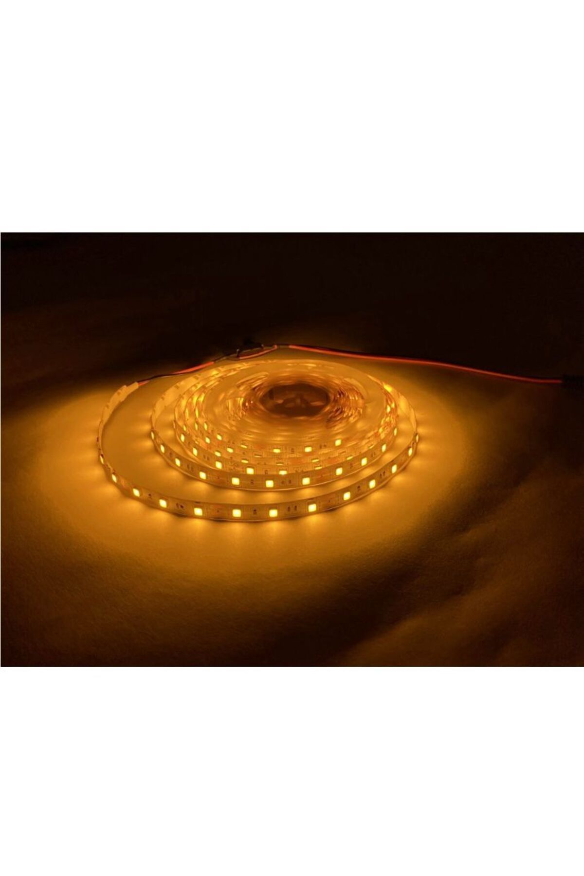Mutfak Dolabı Için 5 Metre Amber Şerit Led Anahtarlı Tam Set