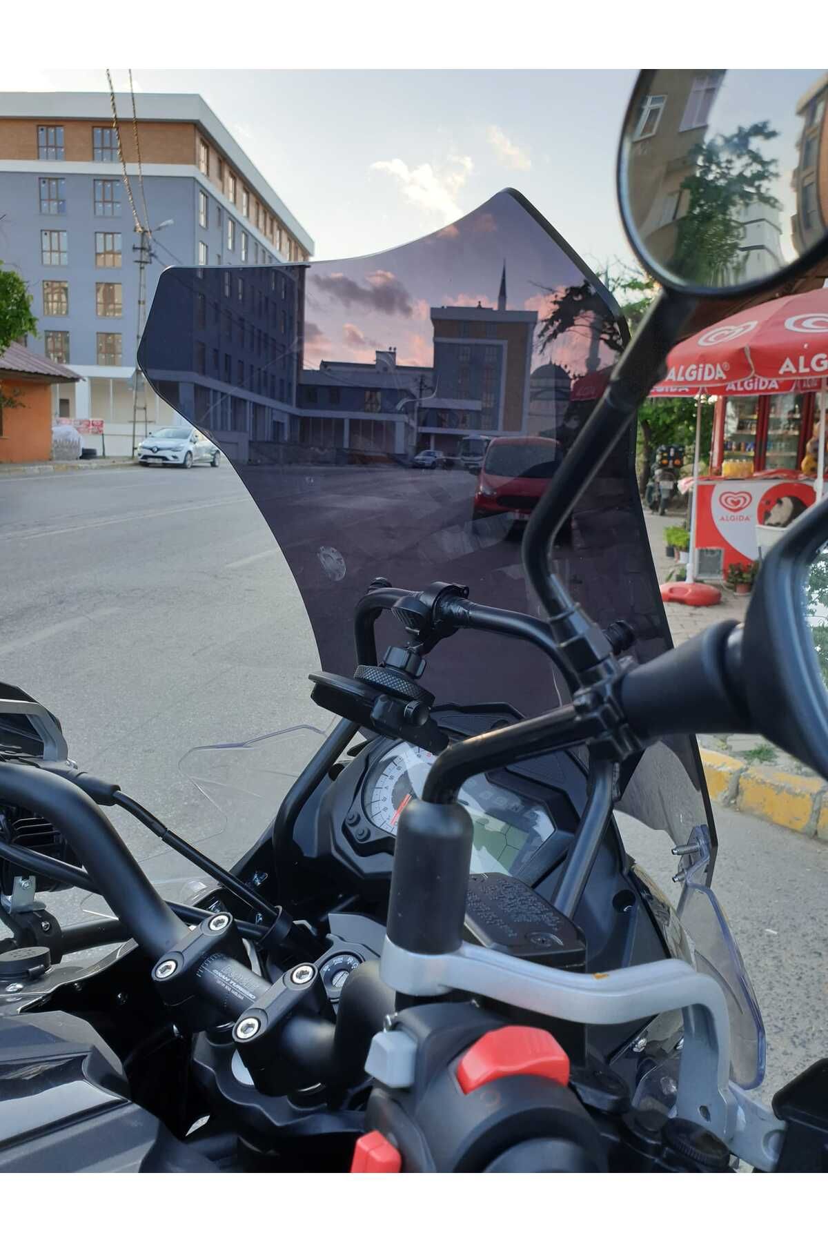 Benelli TRK 502 X Siperlik Ön Cam 2017-2025 Model 54cm Siyah Renkli 4mm UZUN CAM