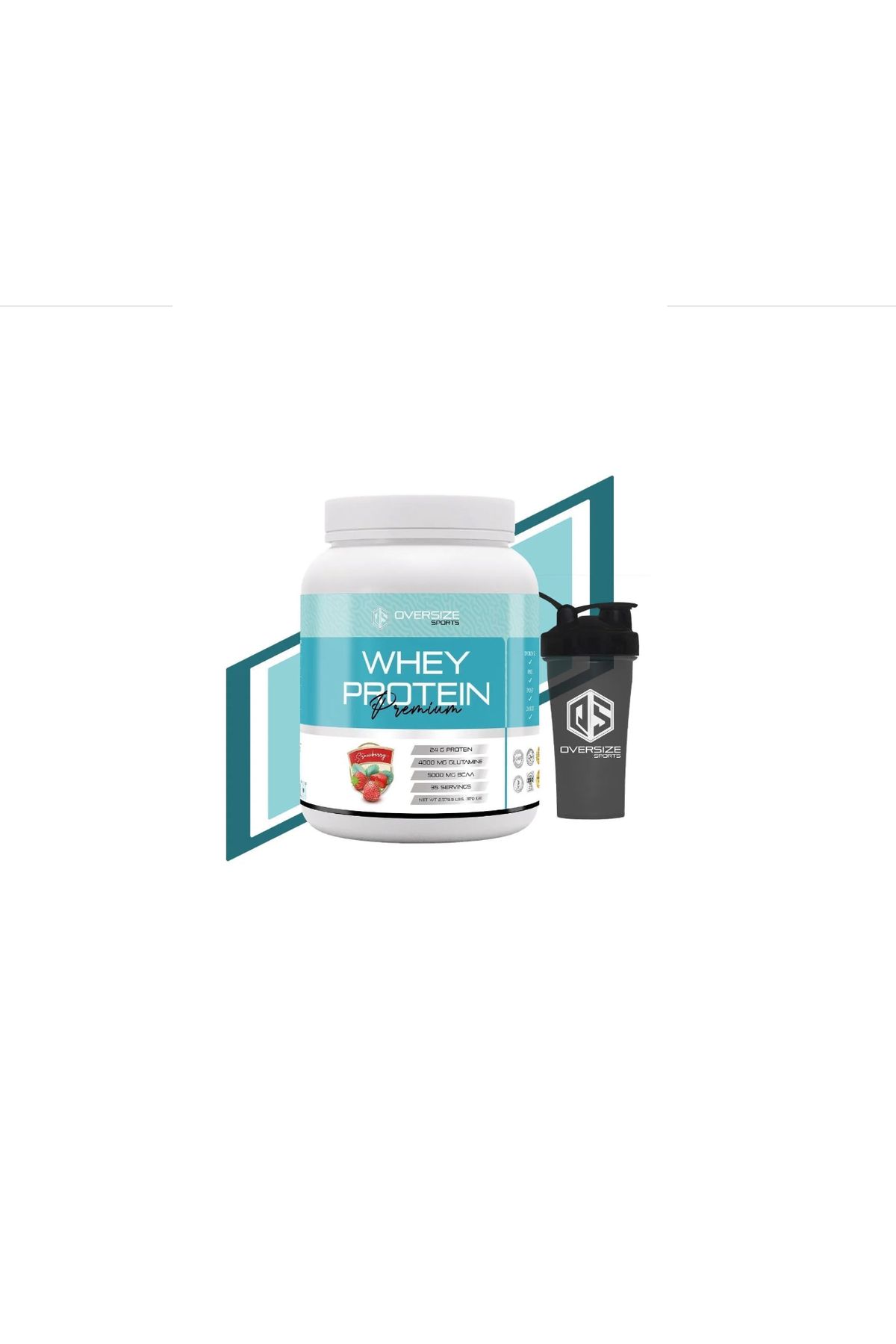 Oversize Nutrition Whey Protein Premium Çilek 1170g 35 Servis