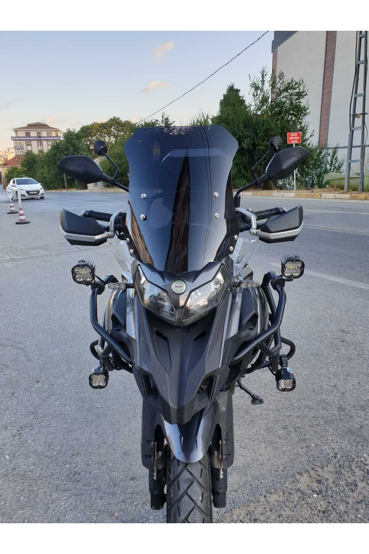 Benelli TRK 502 X Siperlik Ön Cam 2017-2025 Model 54cm Siyah Renkli 4mm UZUN CAM