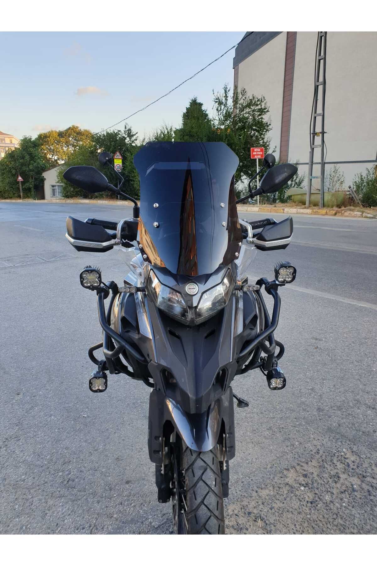 Benelli TRK 502 X Siperlik Ön Cam 2017-2025 Model 54cm Siyah Renkli 4mm UZUN CAM