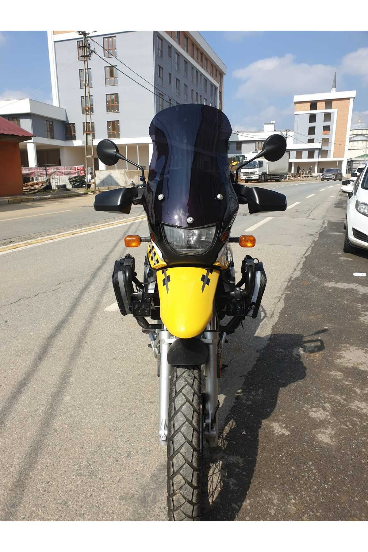 Bmw F650 GS Siperlik Ön Cam ( 3 Delikli ) 1999-2003 Model 58cm siyah Renkli 4mm